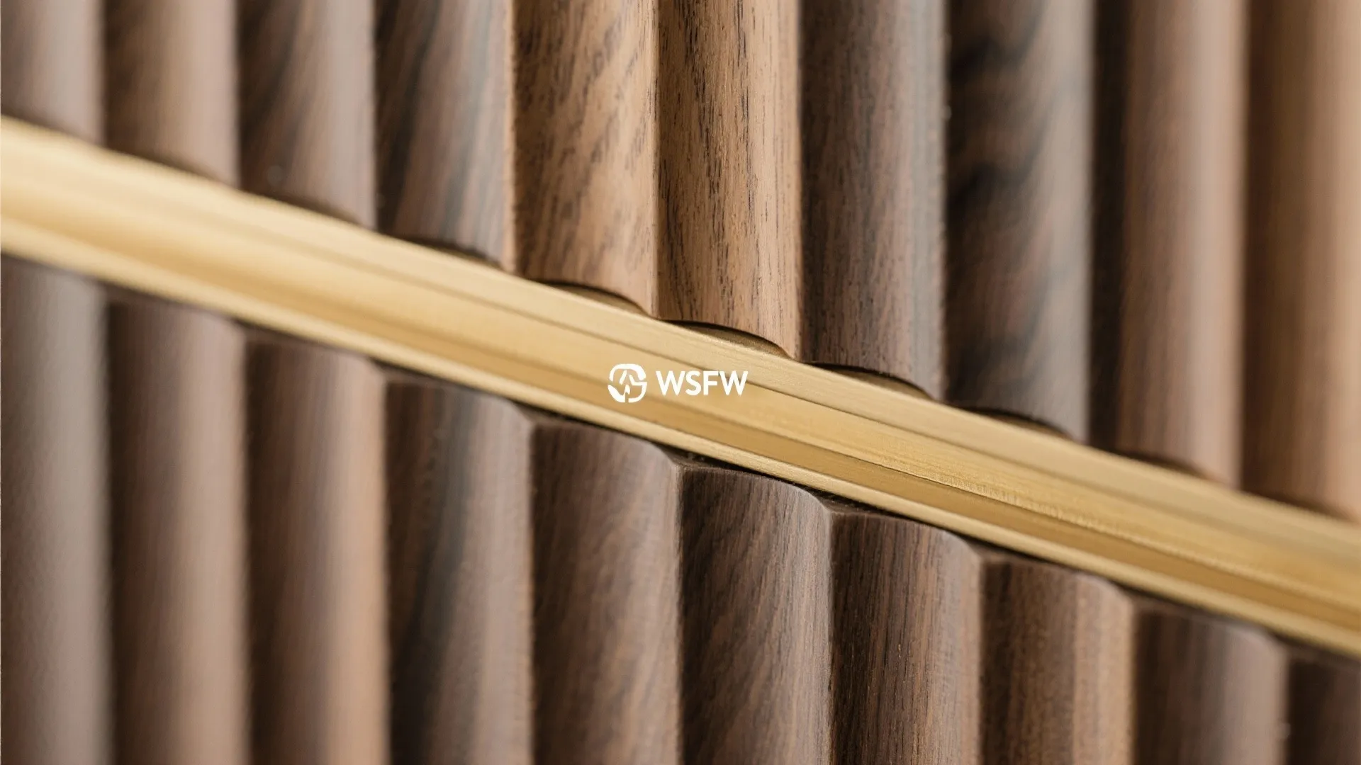 3) Fluted Panel Backdrop With Brass Accents