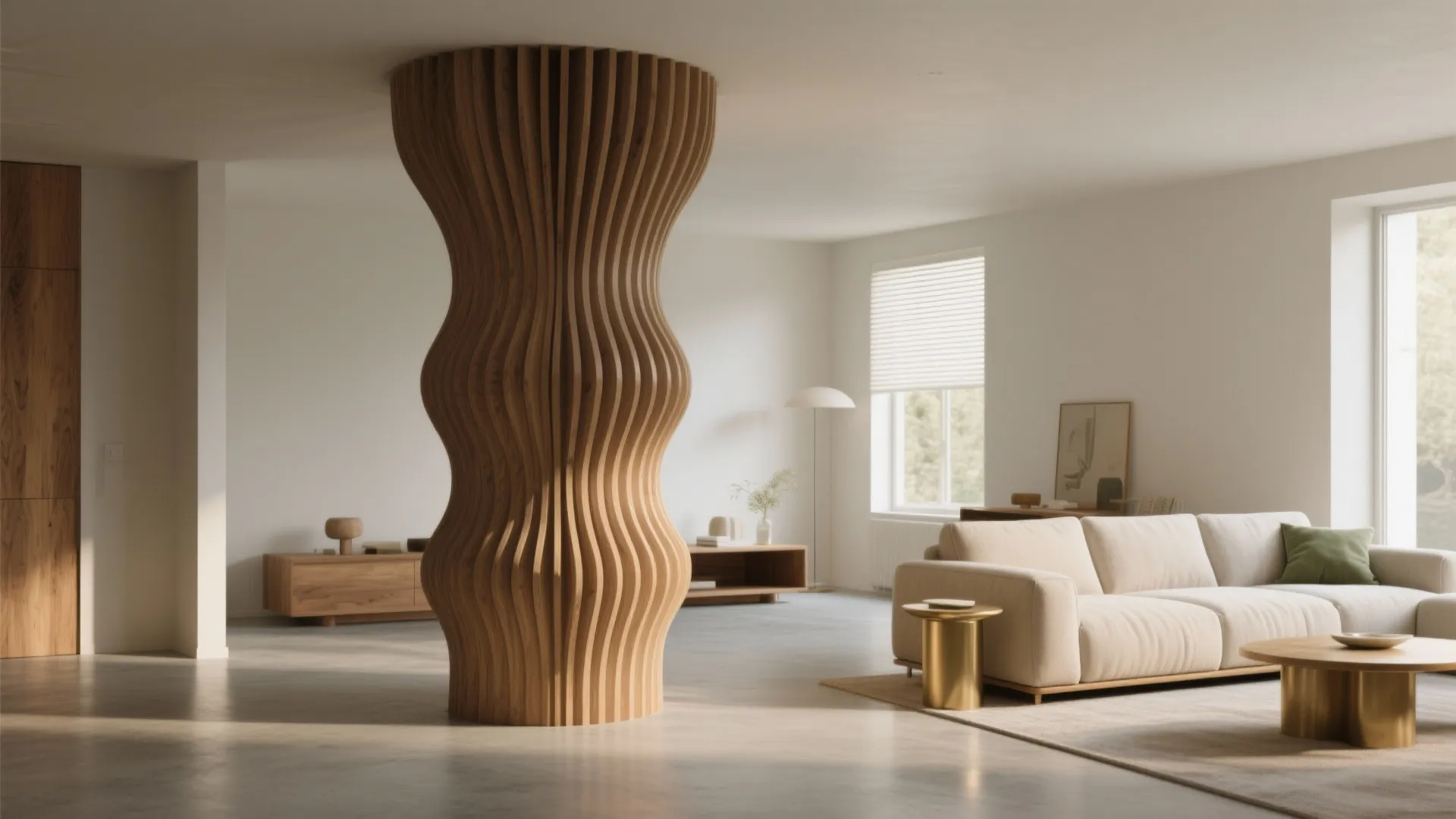 Sculptural fluted cladding for texture and shadow