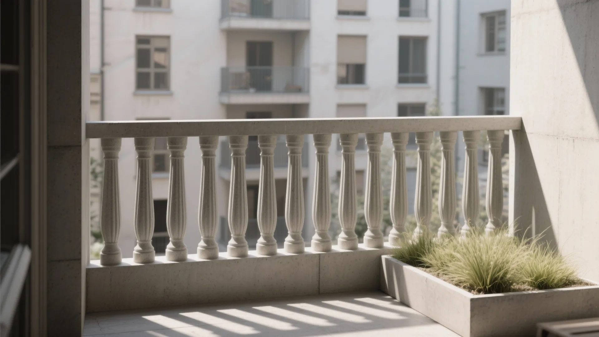 Minimalist Fluted Concrete Balusters