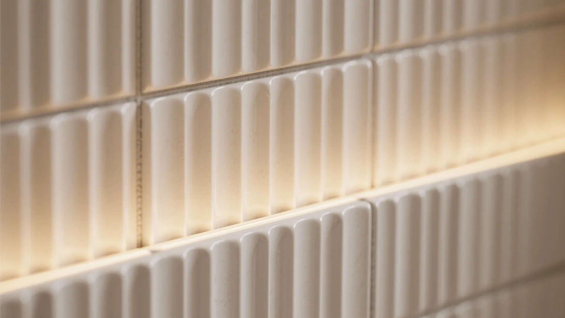 3) Textured Porcelain or 3D Fluted Tiles