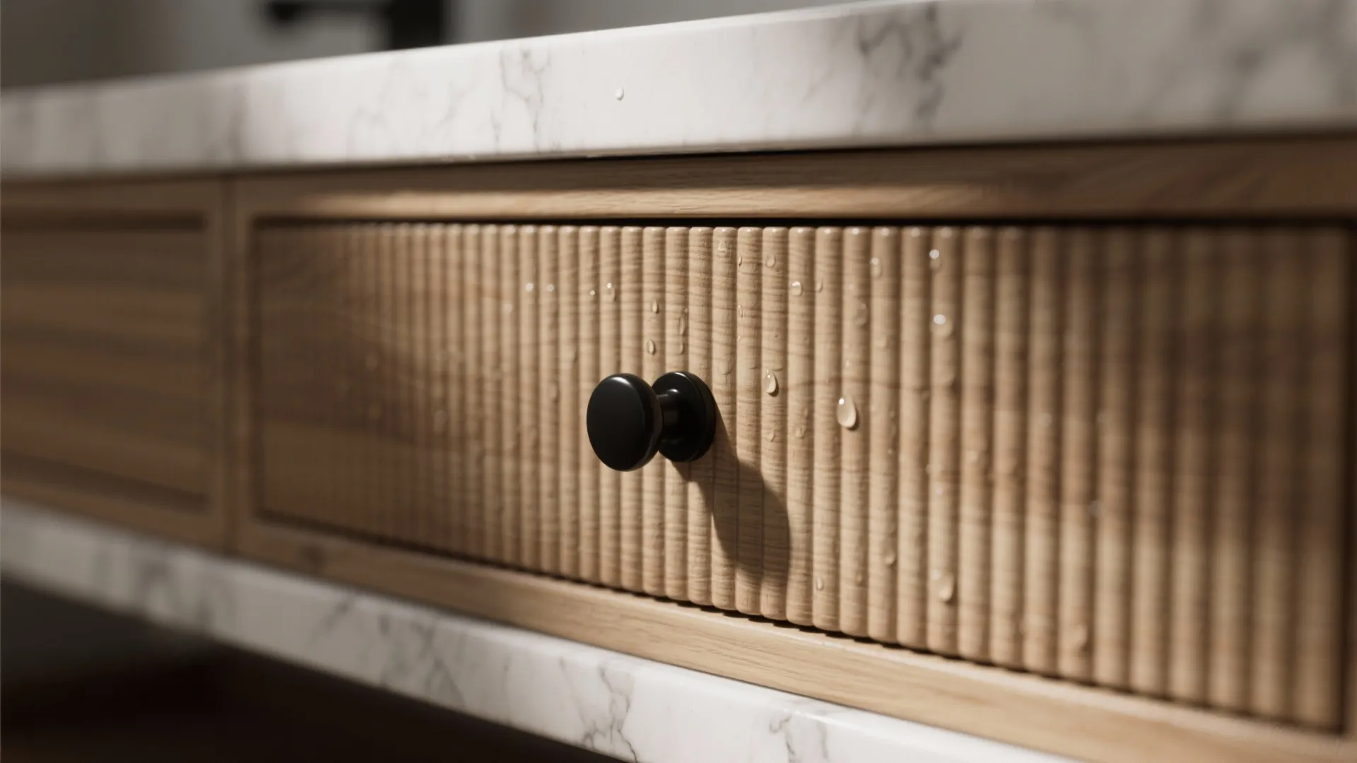 Textured Fronts: Fluted, Rattan, and Stone Accents