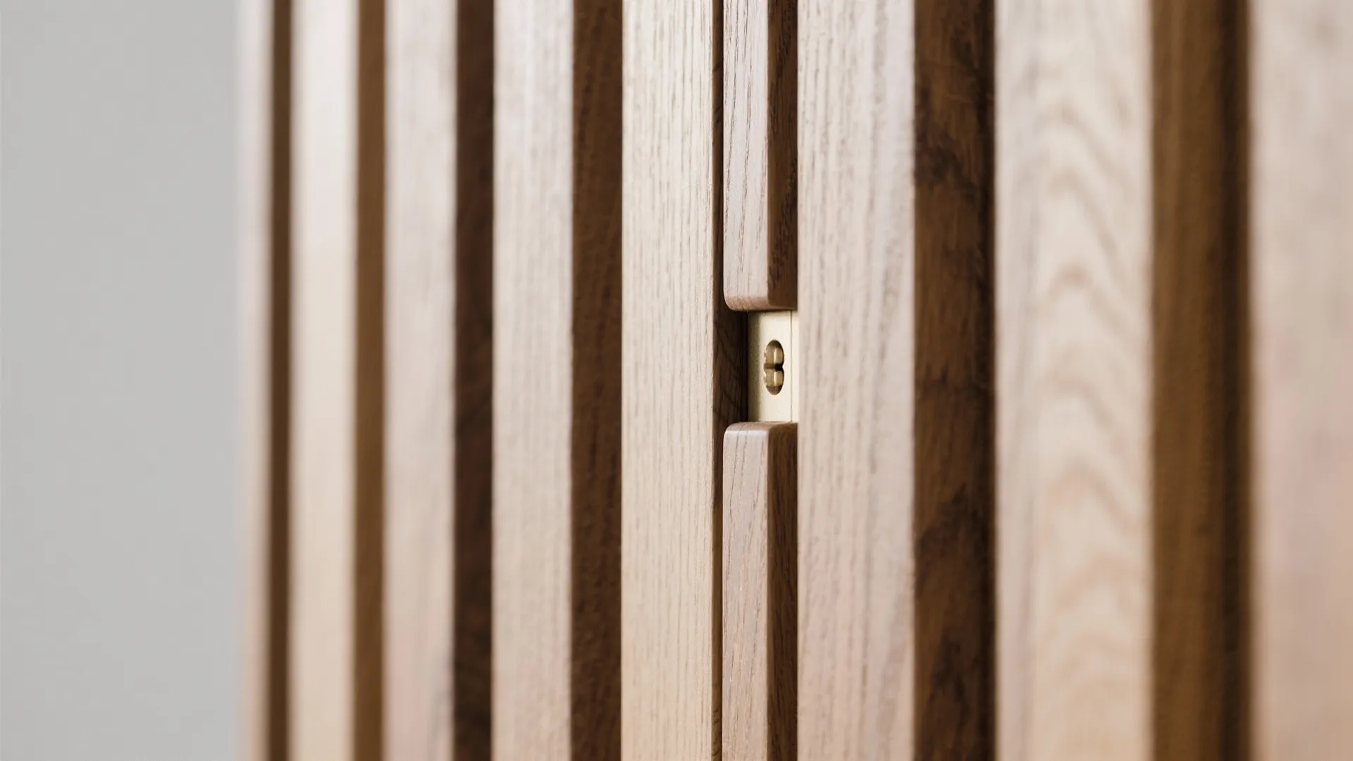 Fluted Wood Panels with Hidden Storage