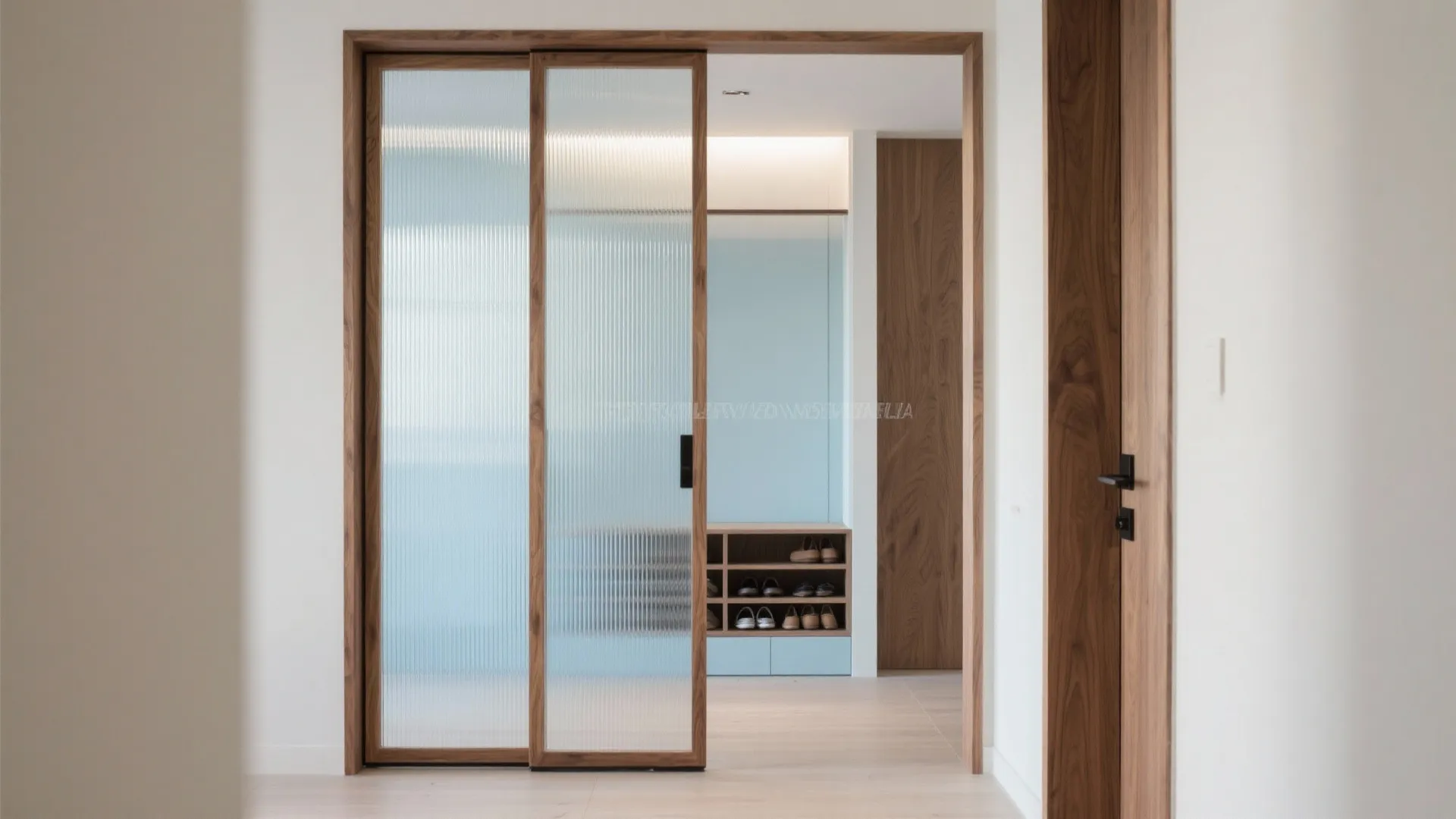Frosted or Fluted Glass Partition: Privacy with a Glow