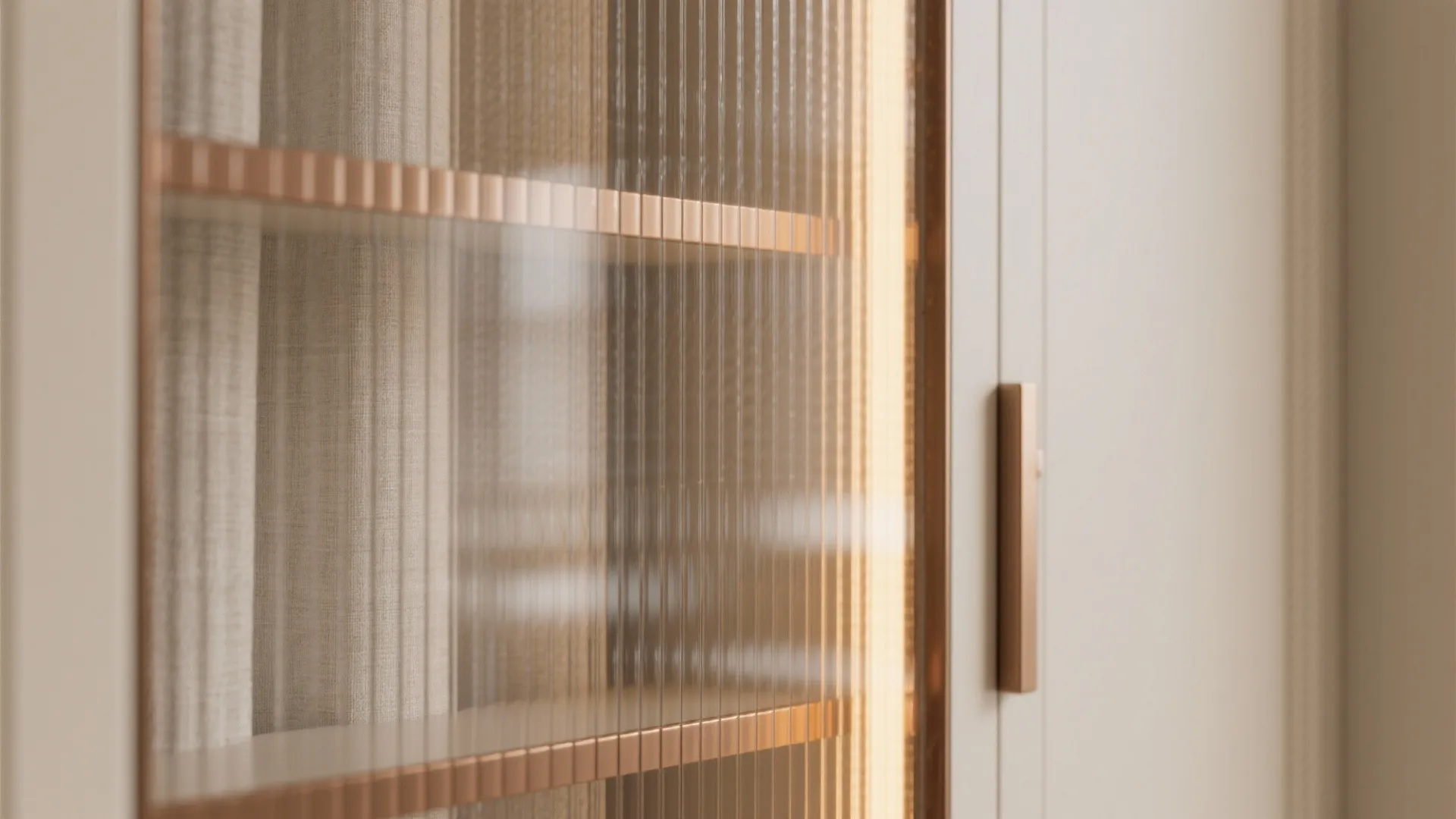 Fluted Glass Panels with Fabric or Frosted Backing