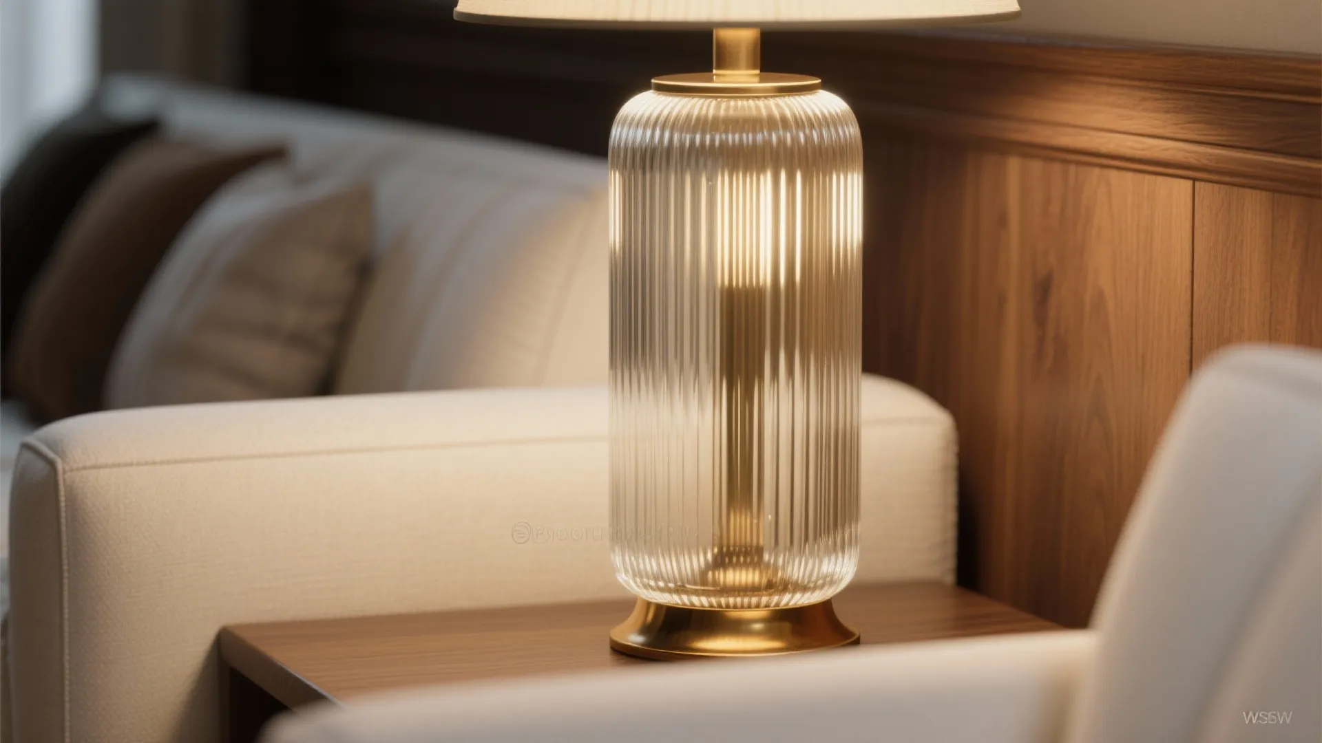 Fluted or reeded glass for privacy with glow