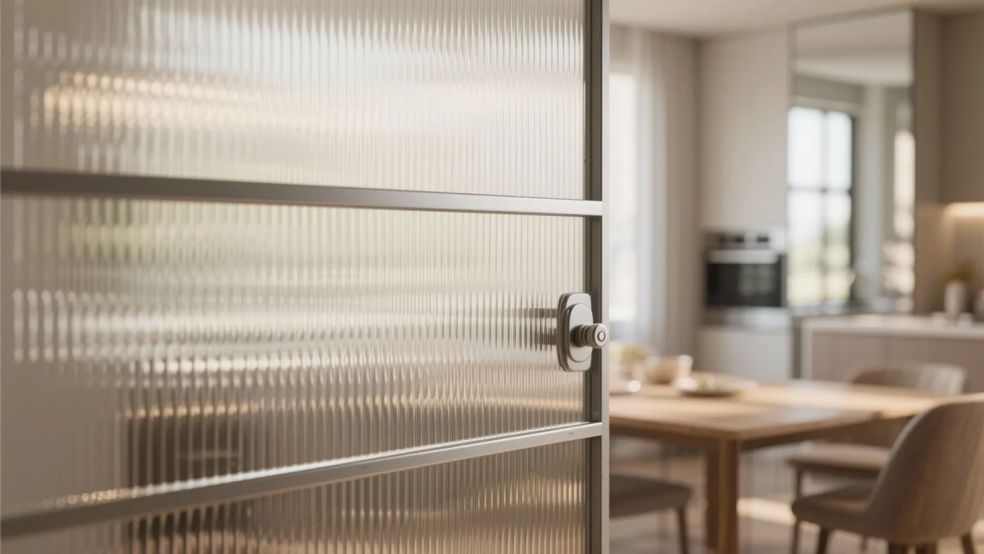 Borrow light with sliding doors, glass, and reflective accents