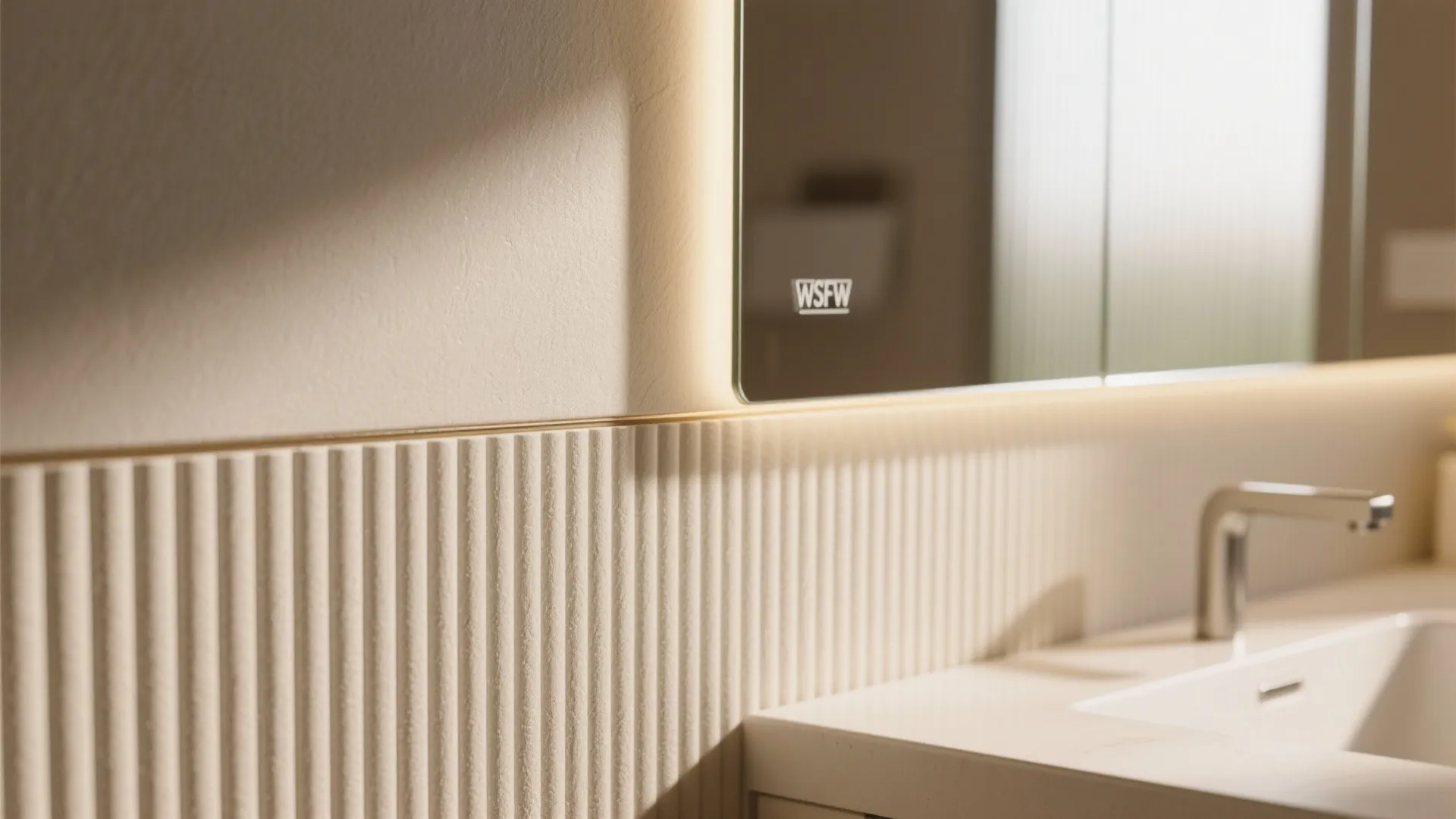 Fluted and Back-Painted Glass for Light and Texture