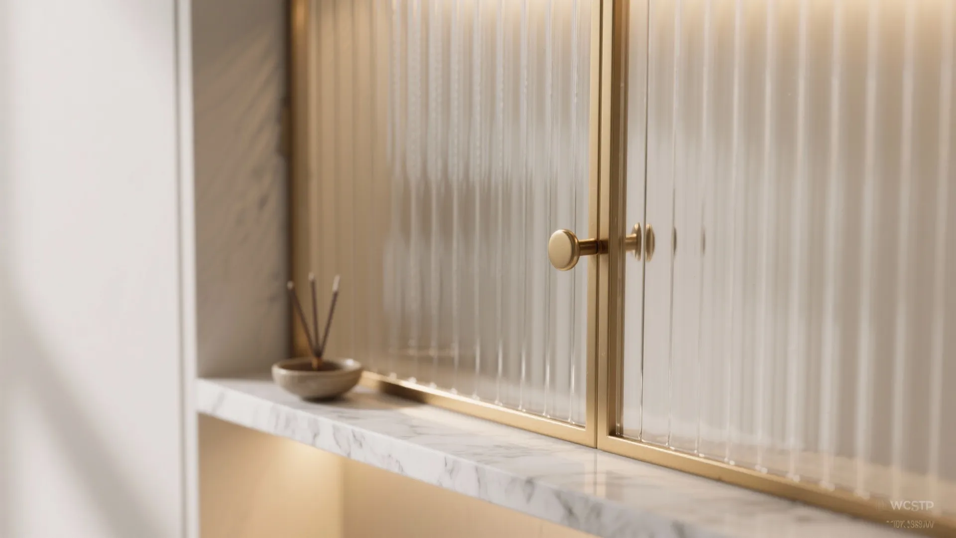 1) A Wall-Mounted Pooja Niche with Sliding (or Fluted Glass) Shutters