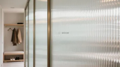 Modern Wardrobe with Frosted Glass Sliding Doors