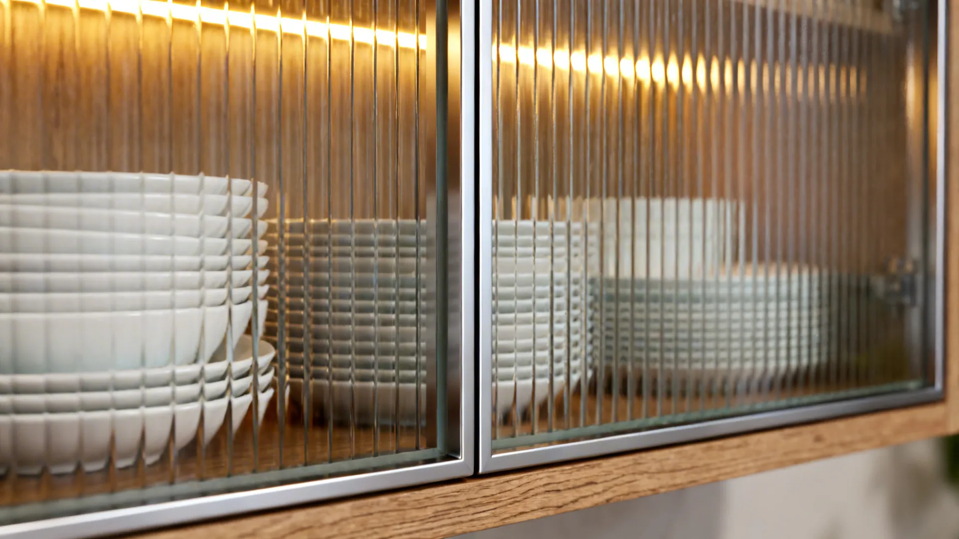 1) Minimal Display with Protected Glass Fronts