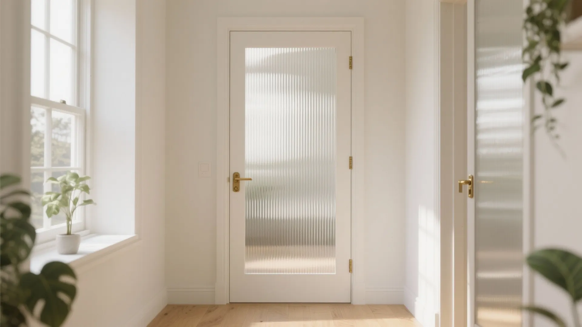 Fluted Glass or Frosted Film to Brighten and Soften