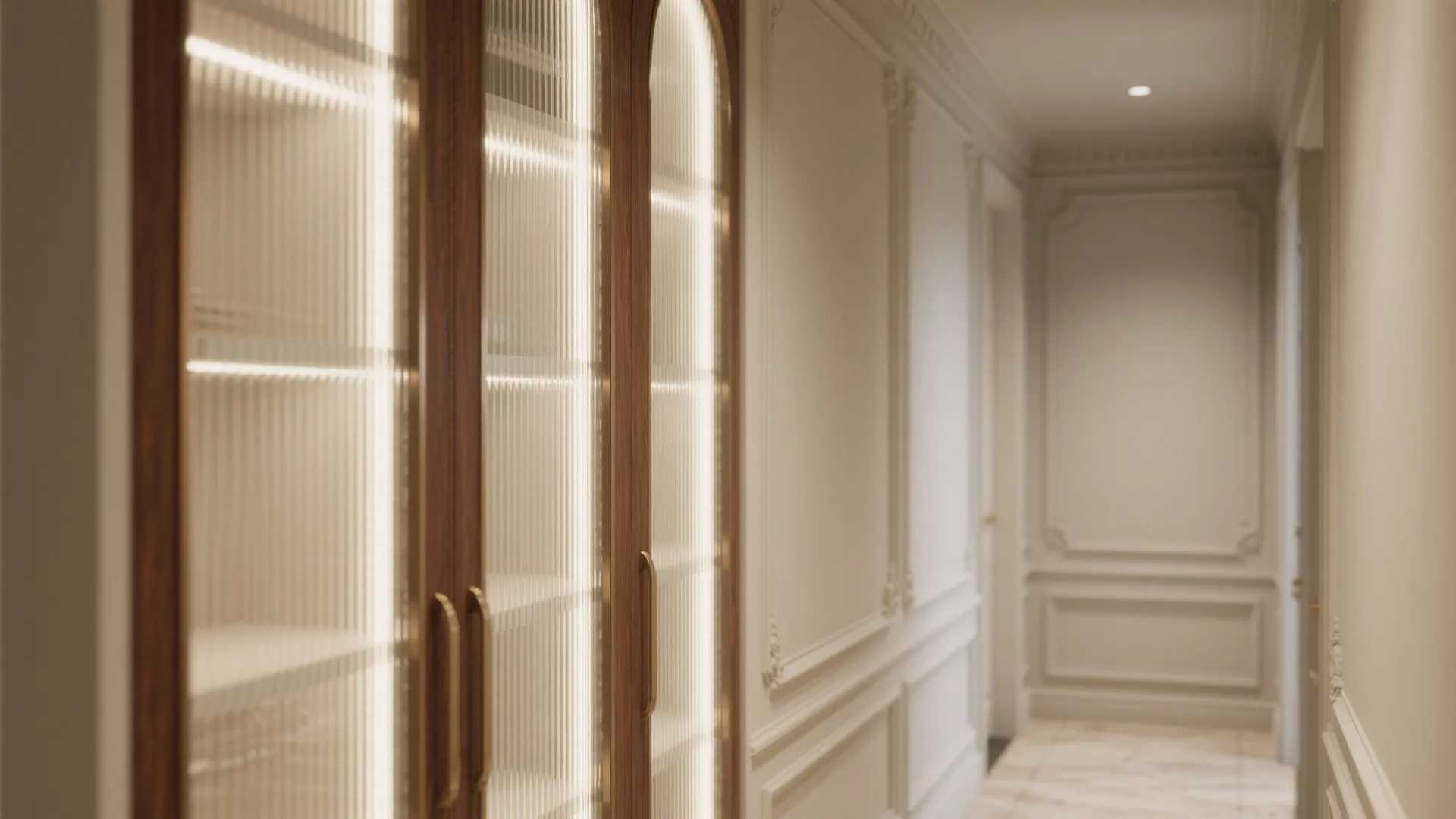 Ribbed or Fluted Glass for Texture and Depth