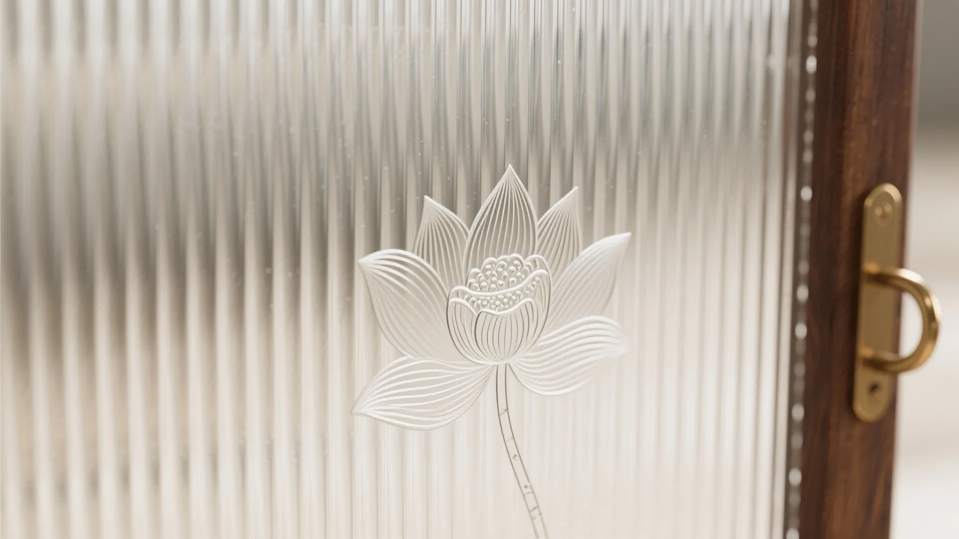 4. Wood + Fluted Glass Combo