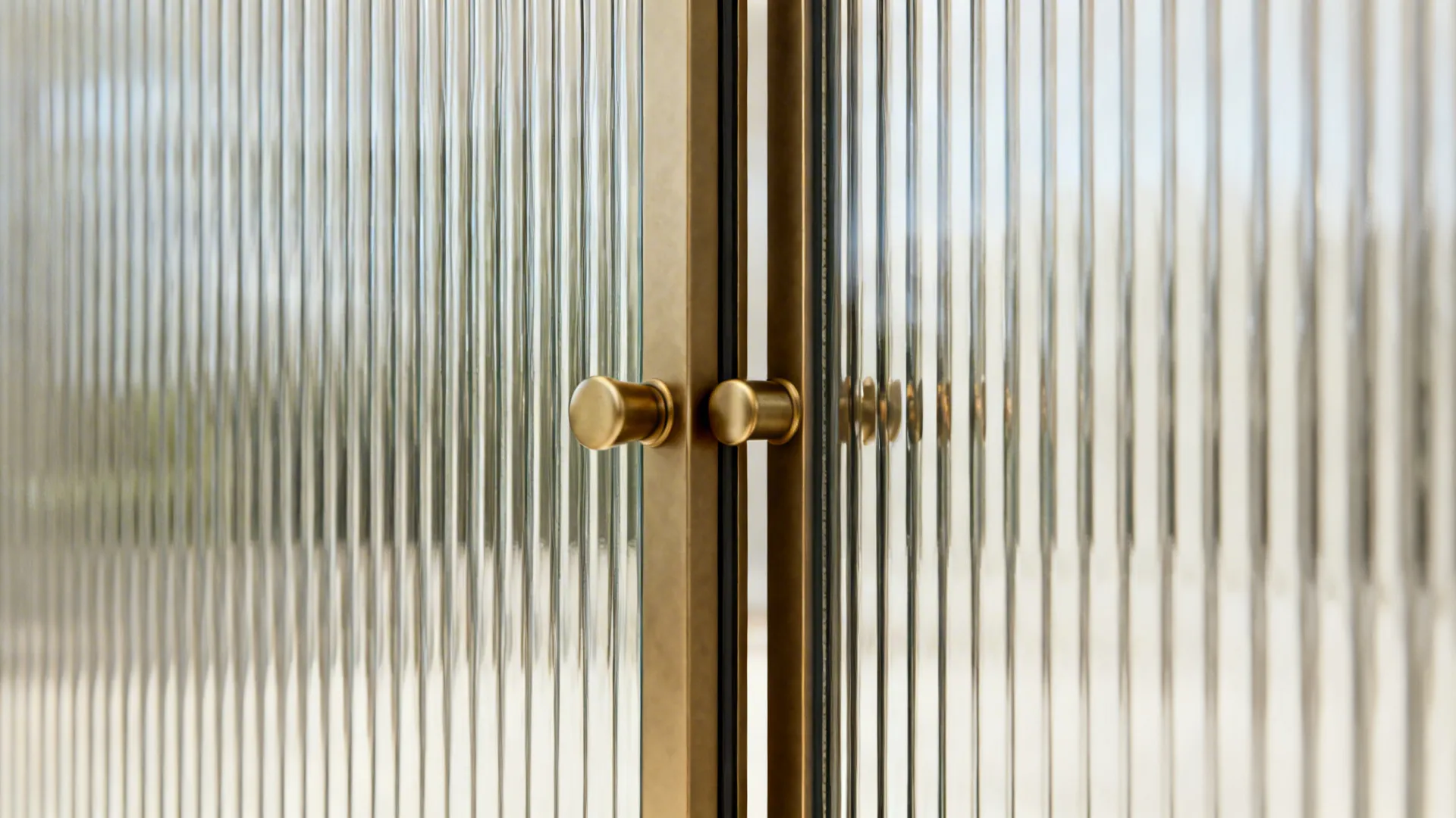 Pivoting Fluted-Glass Gate