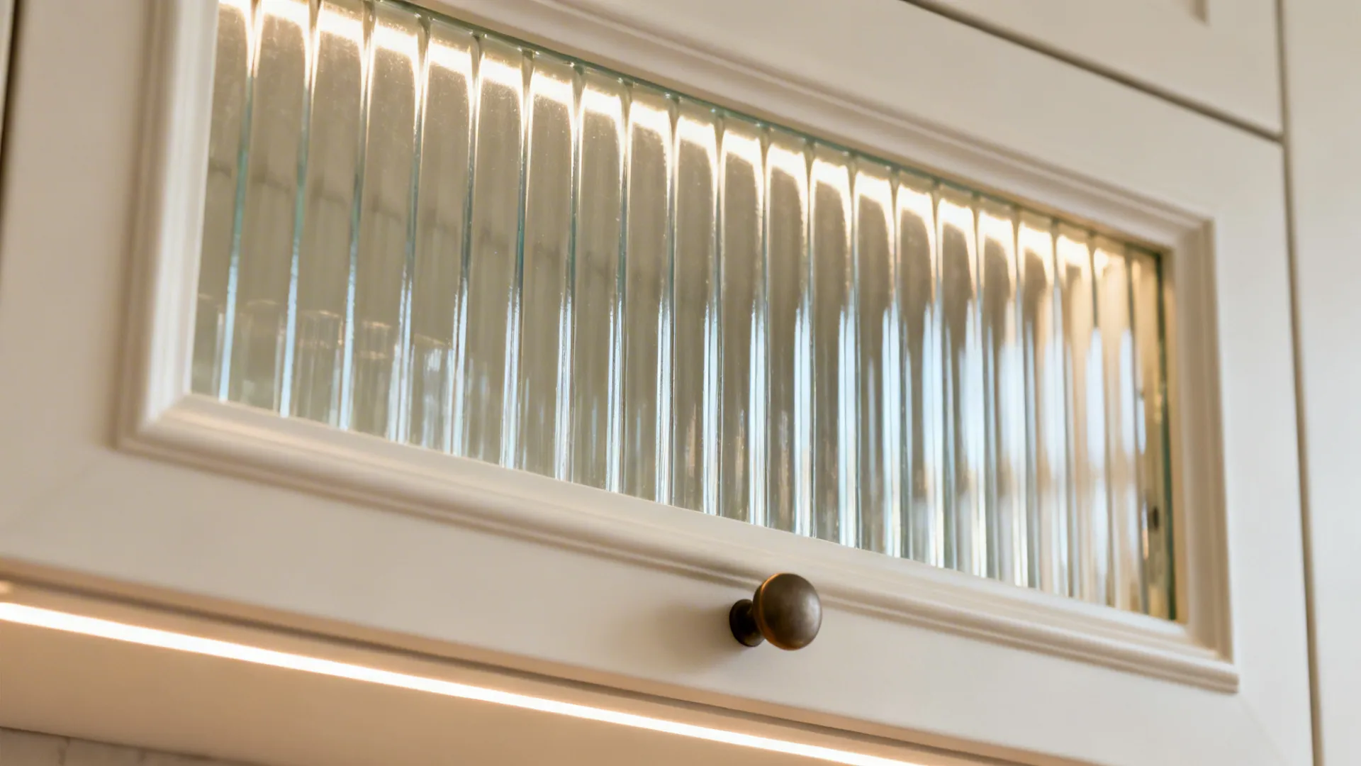 Glass inserts to bounce light and lighten storage mass