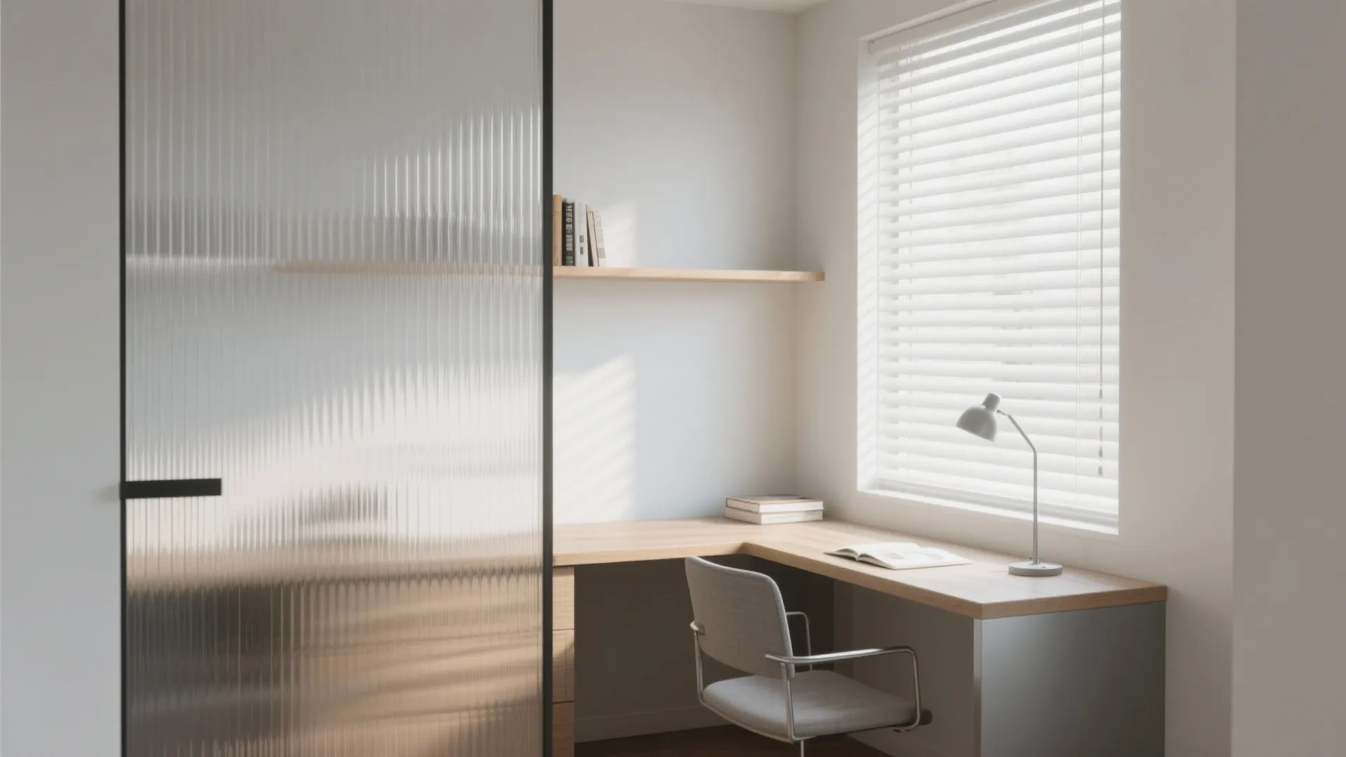 Daylight and glass to borrow brightness without losing calm