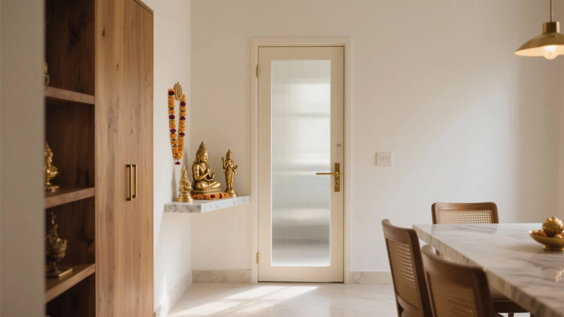 Fluted Glass With Wooden Frame: Soft Privacy, Gentle Light