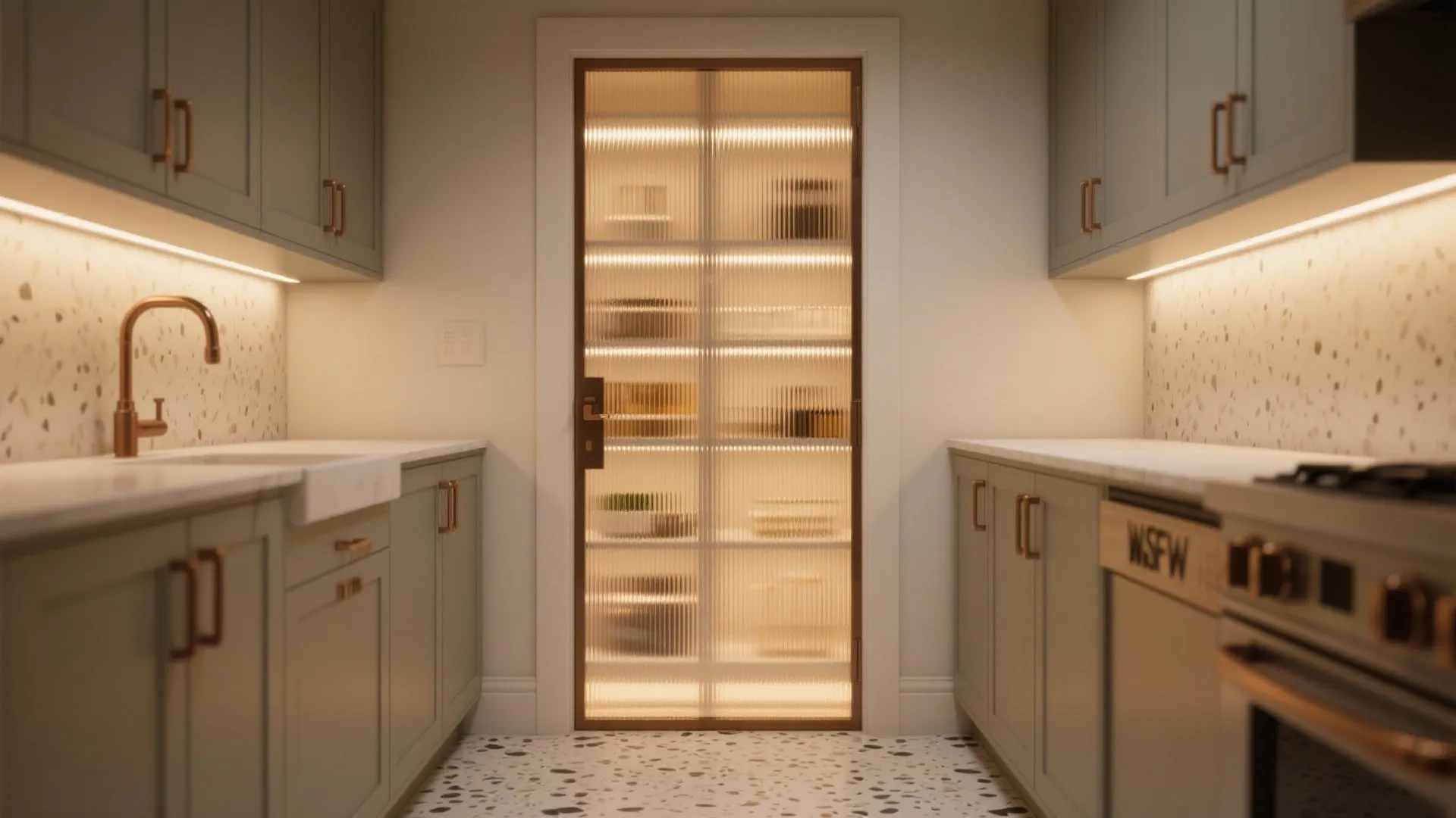 Ribbed or Fluted Glass for Privacy with Glow