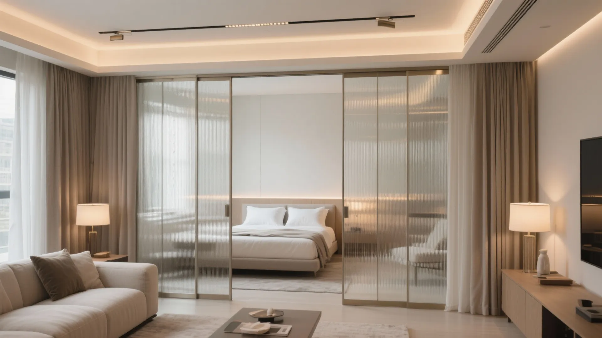 Idea 3: Zoning with glass and light, not walls