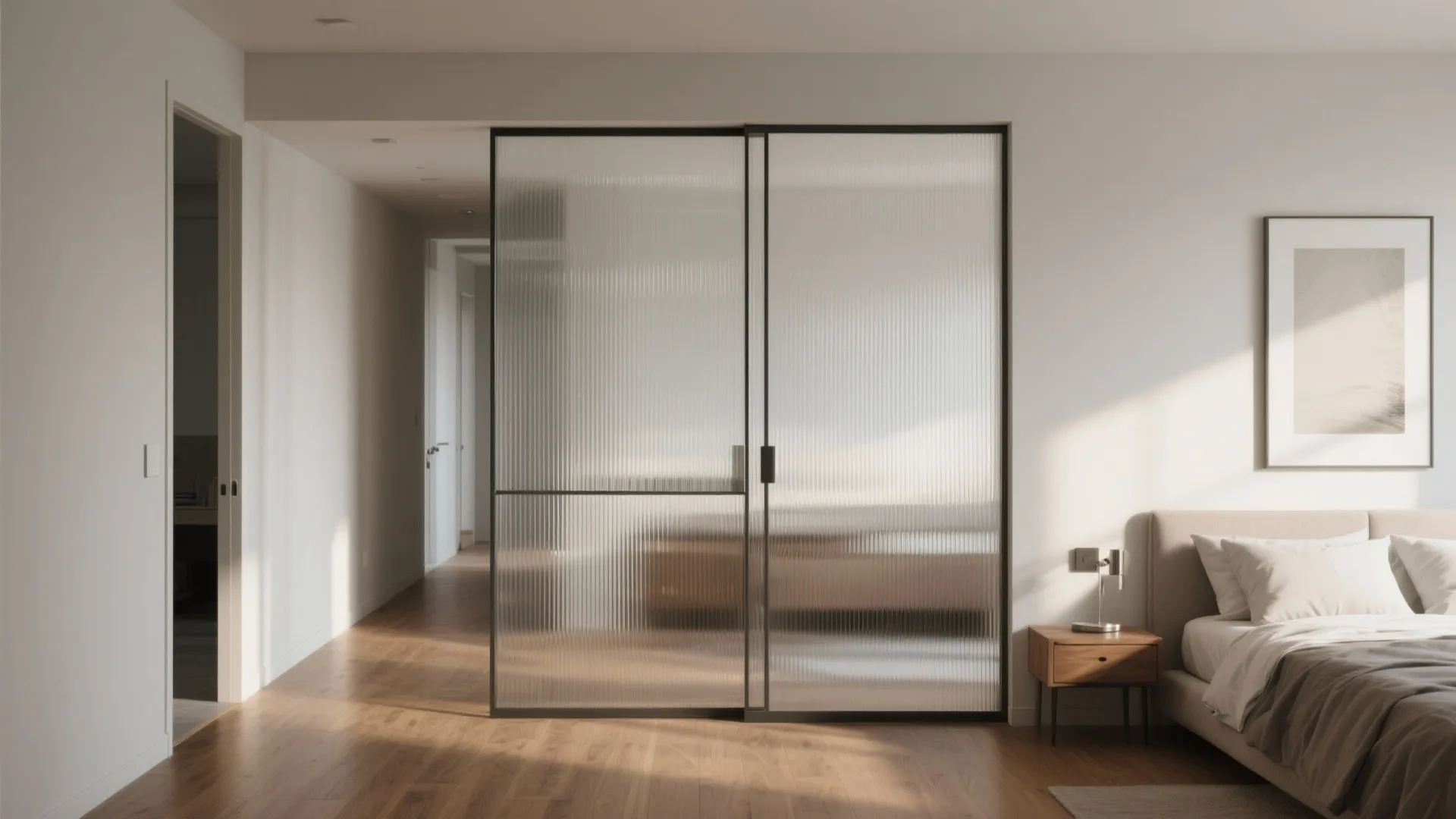 Glass partitions for borrowed light