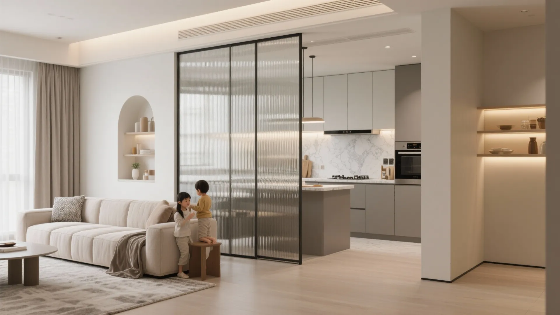 Glass and light: borrow space you don’t have