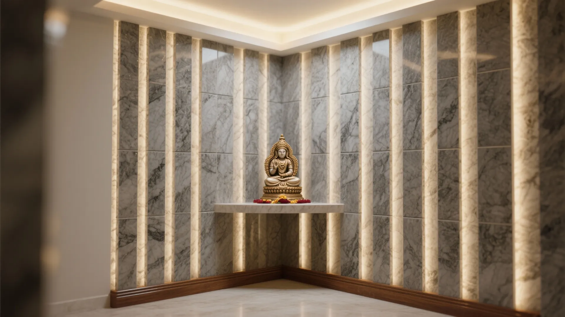 Fluted Granite Panels for Texture and Sound Softening