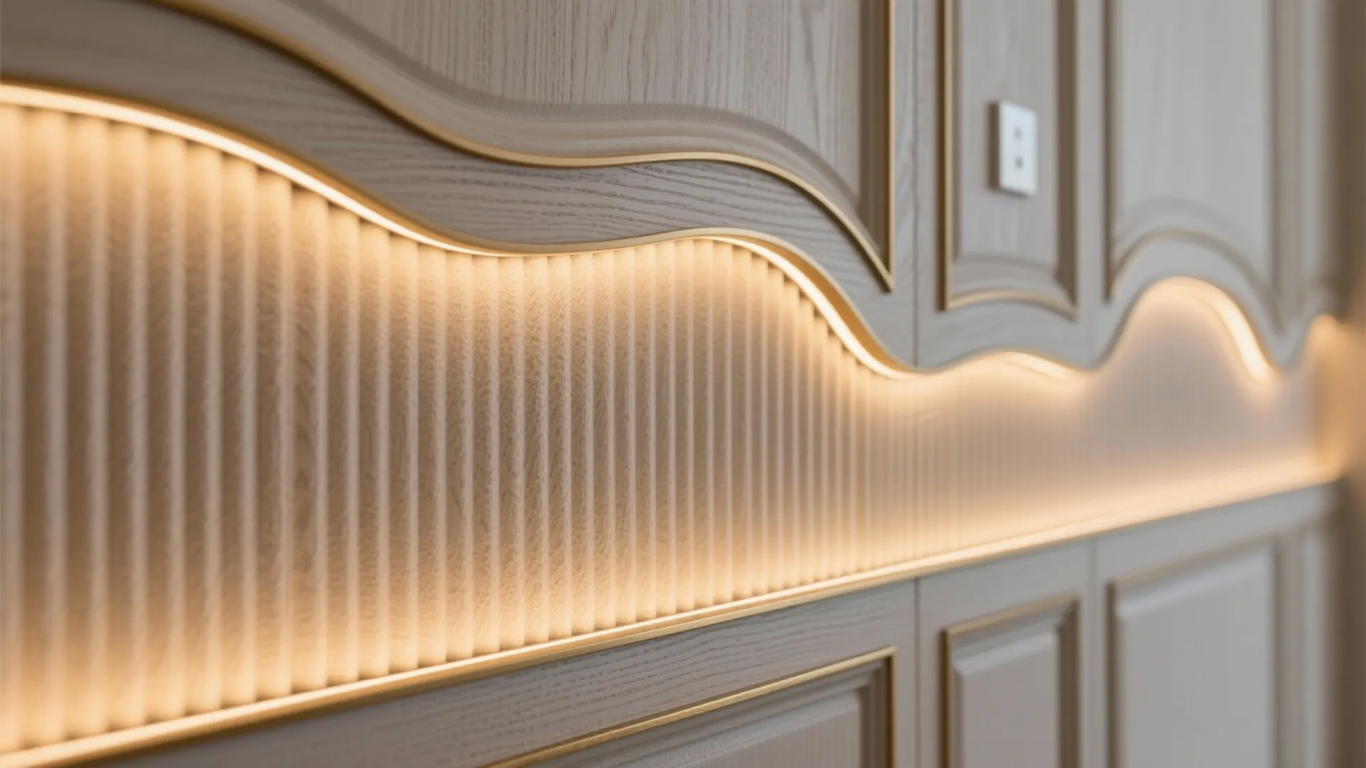 Layered Paneling with Integrated Lighting