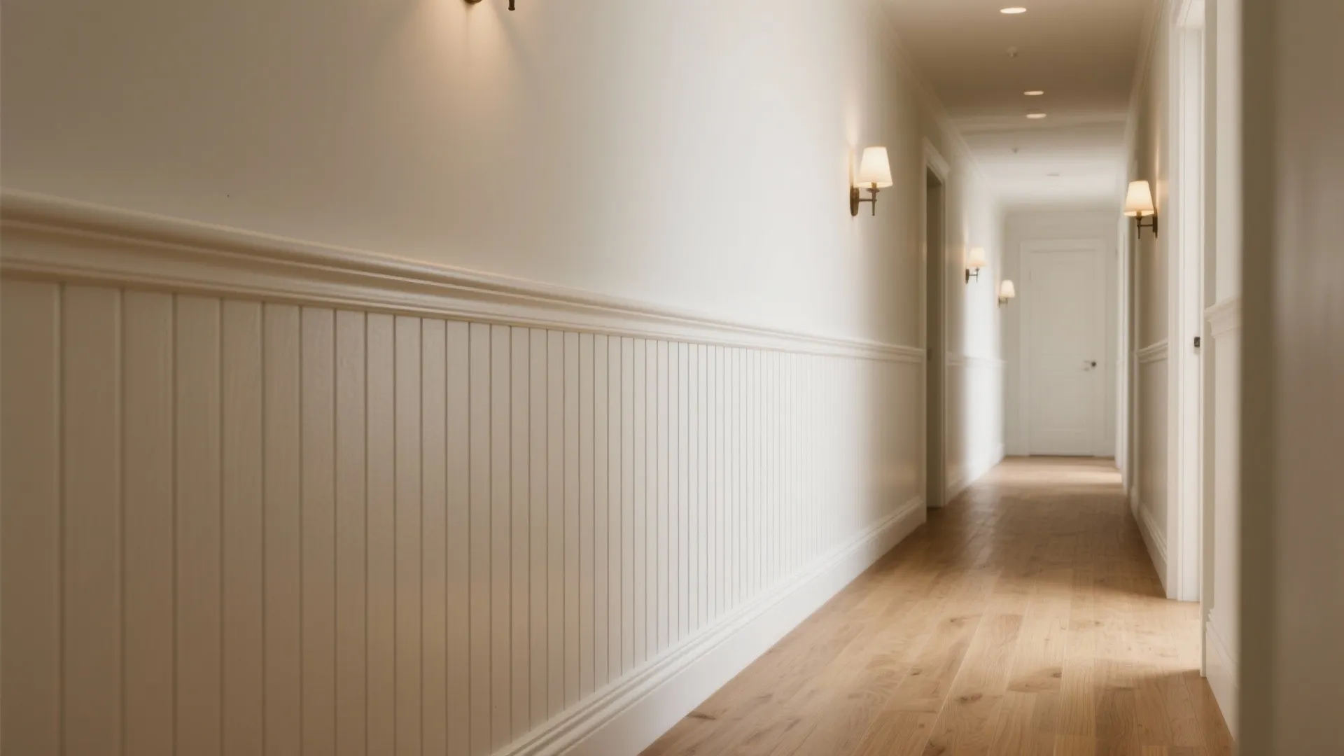 Painted Fluted Half-Wall for Subtle Rhythm