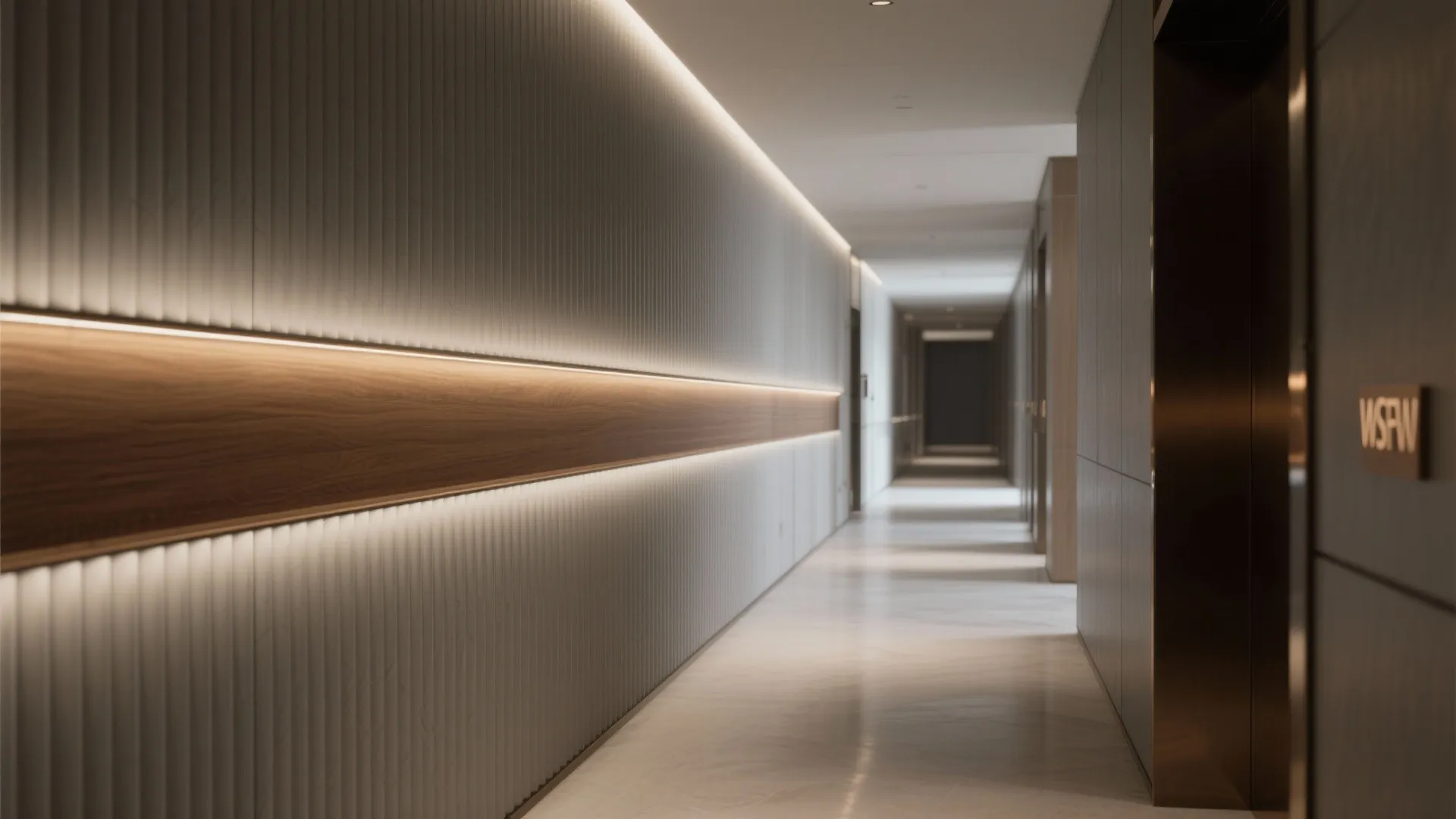 Fluted Minimalism With Hidden Light