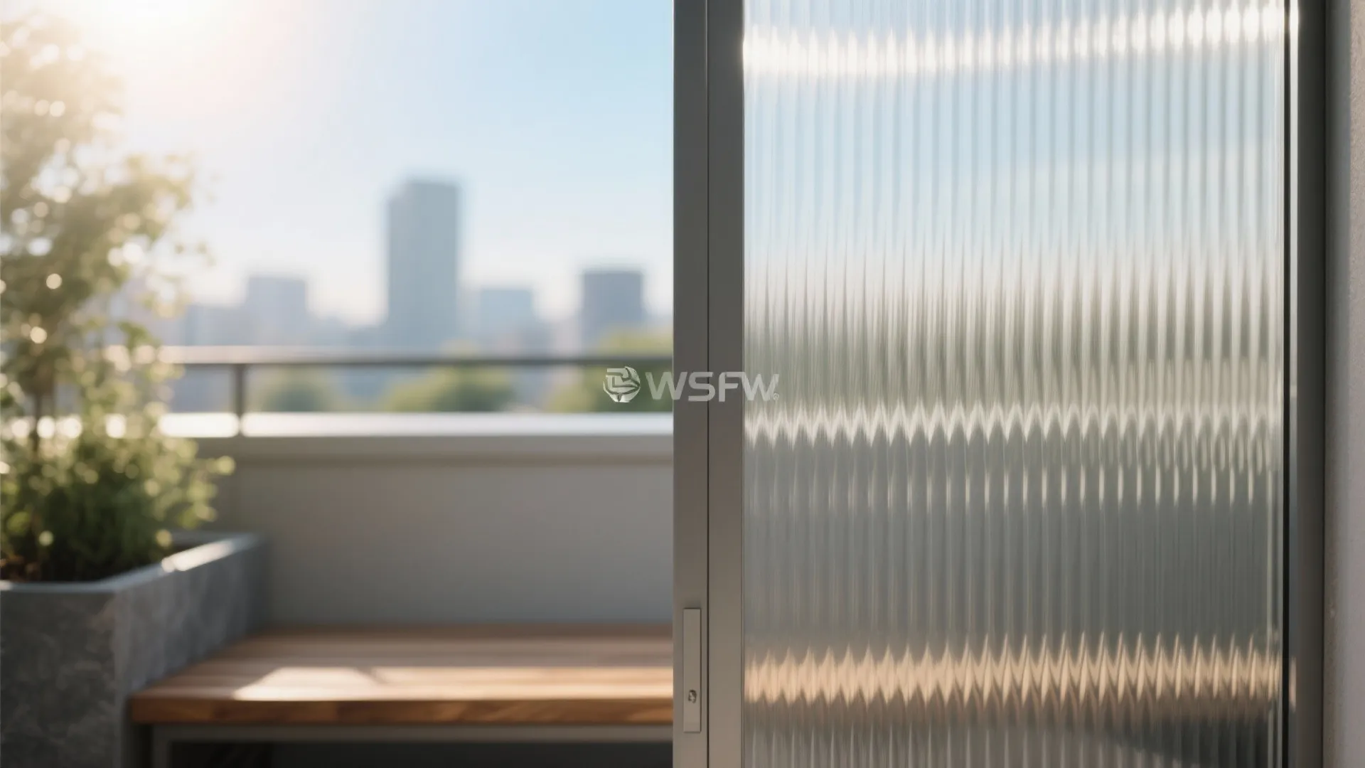 Textured or Fluted Glass for Soft Privacy
