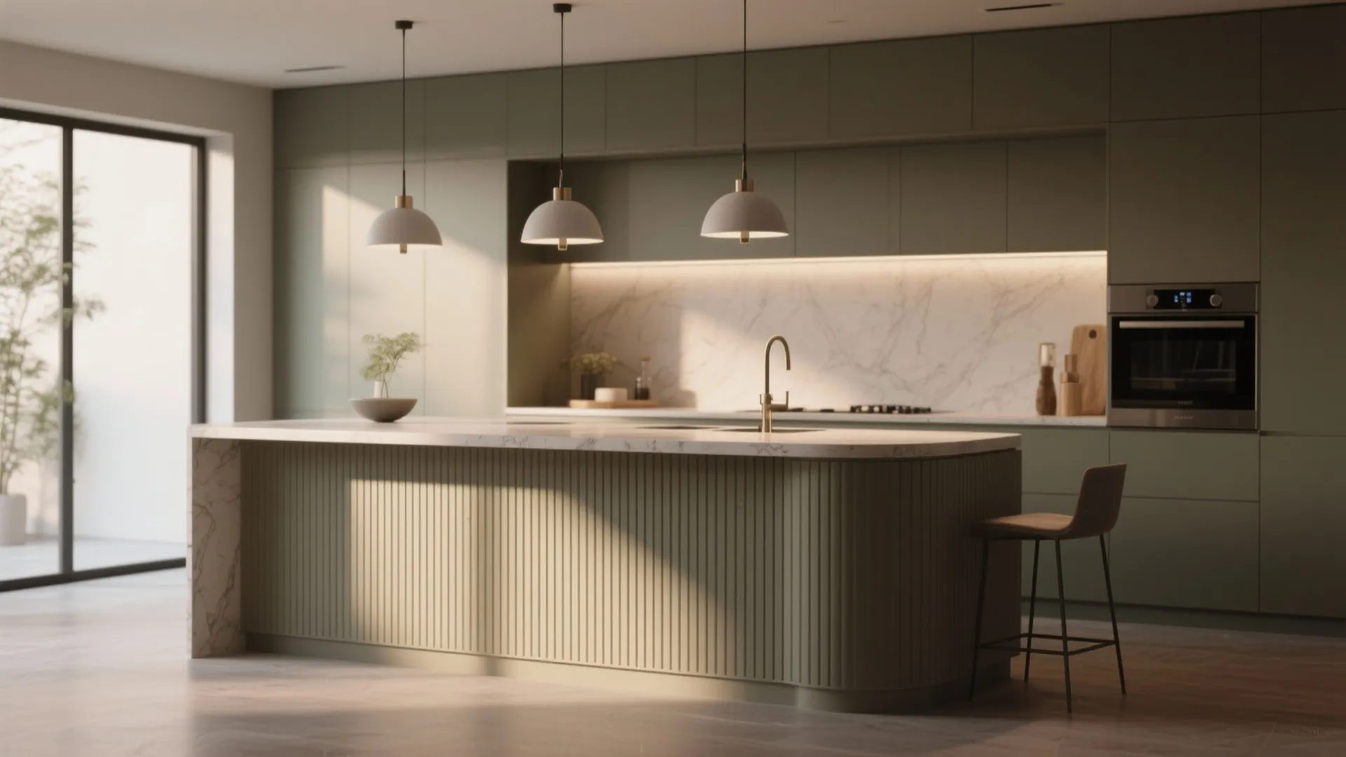 6. Fluted Modern Elegance