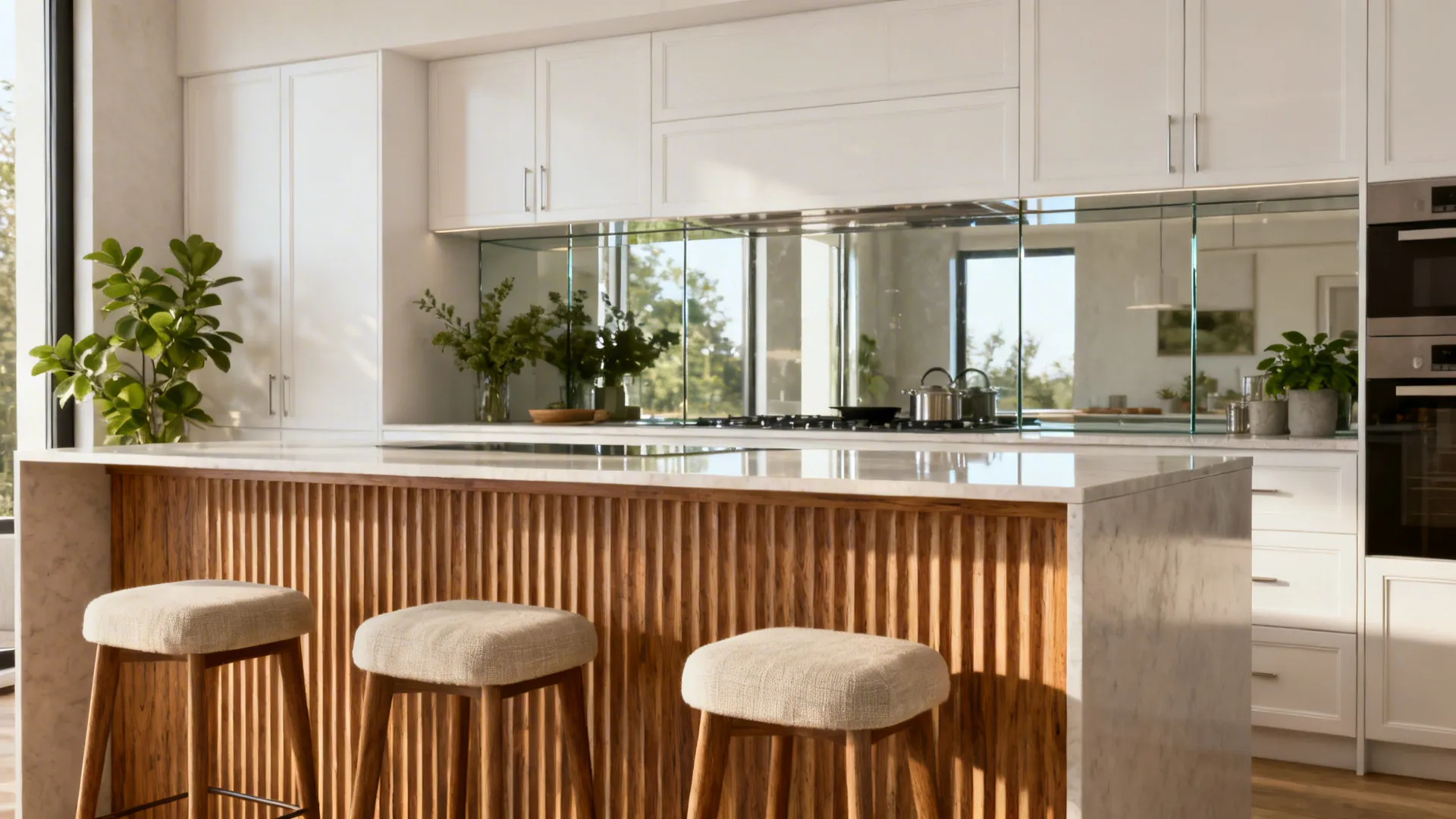 Warm Wood Accents that Ground the Space