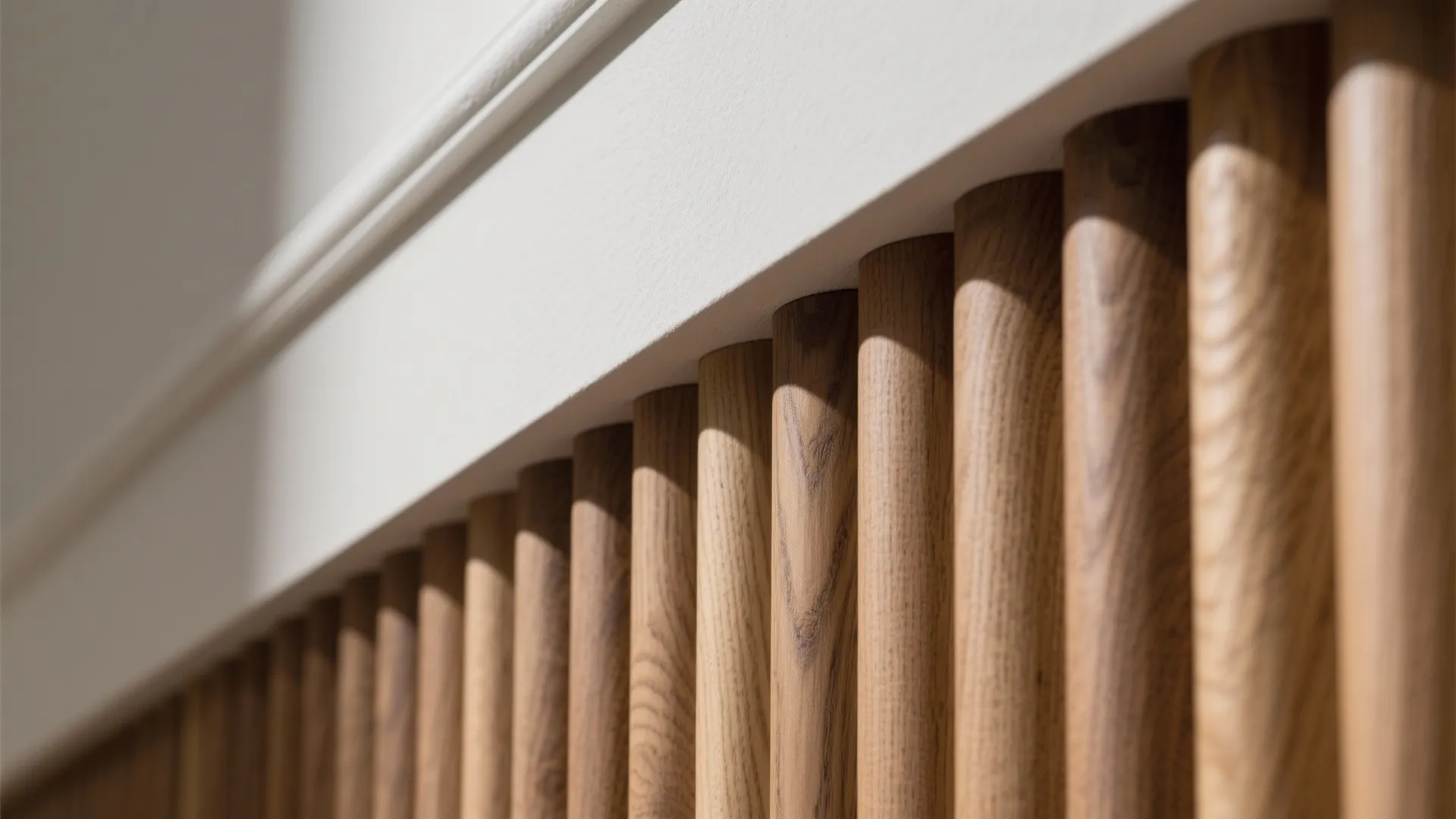 2) Fluted Wood Panels for Vertical Rhythm