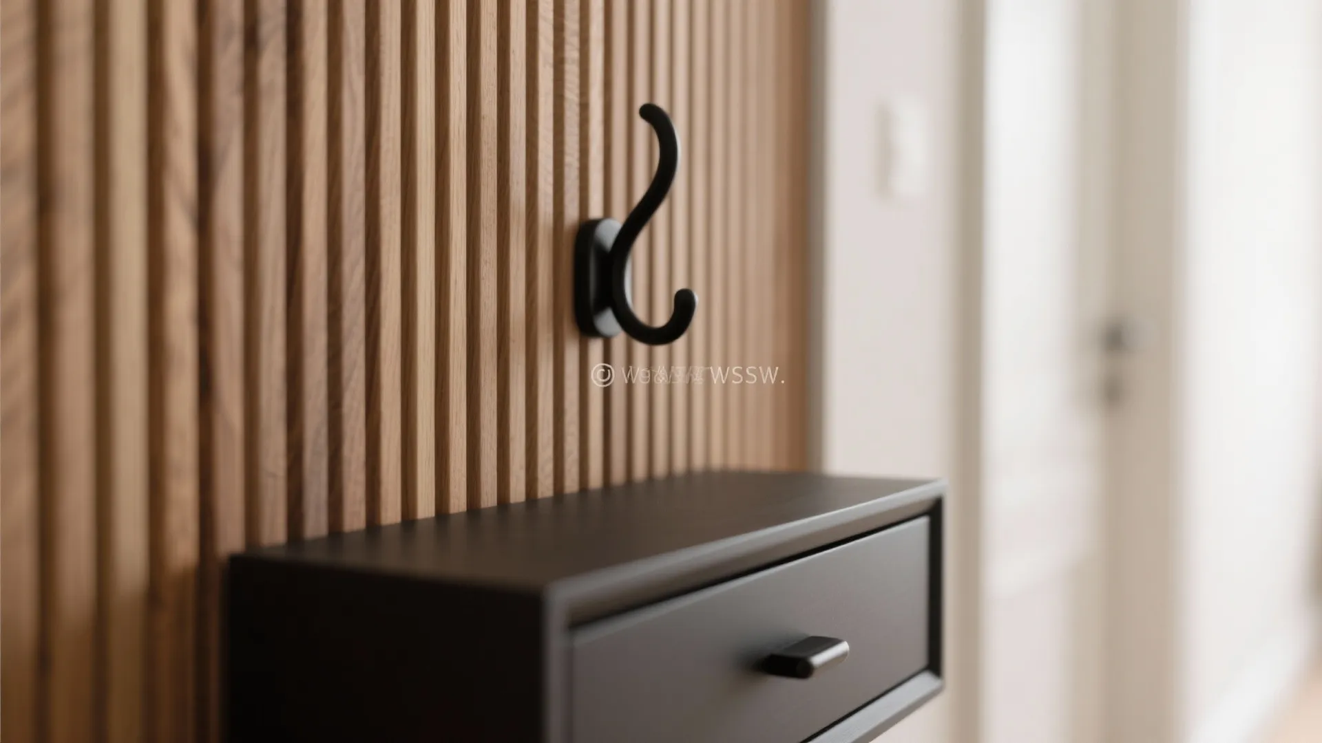 Minimalist Entry Storage Wall