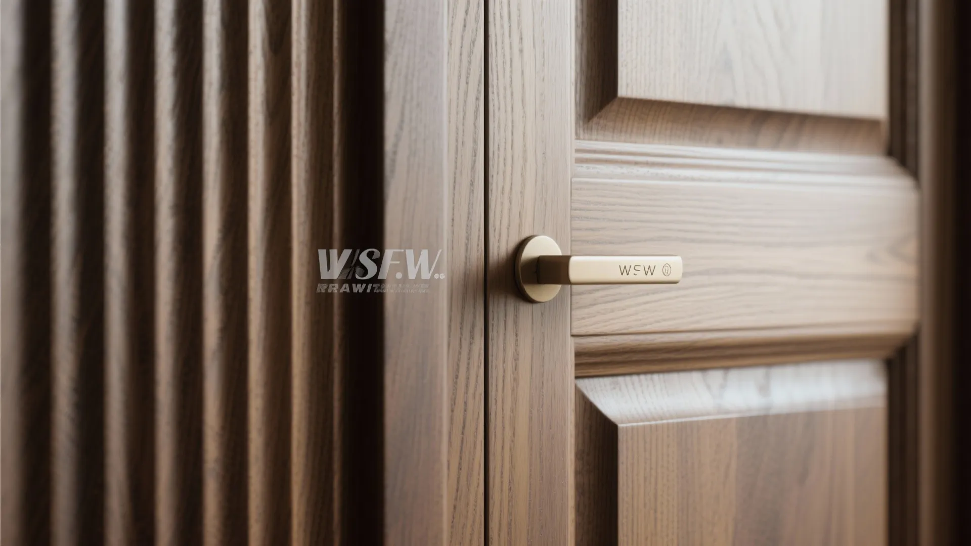 Built-in TV wall with fluted panels and hidden storage