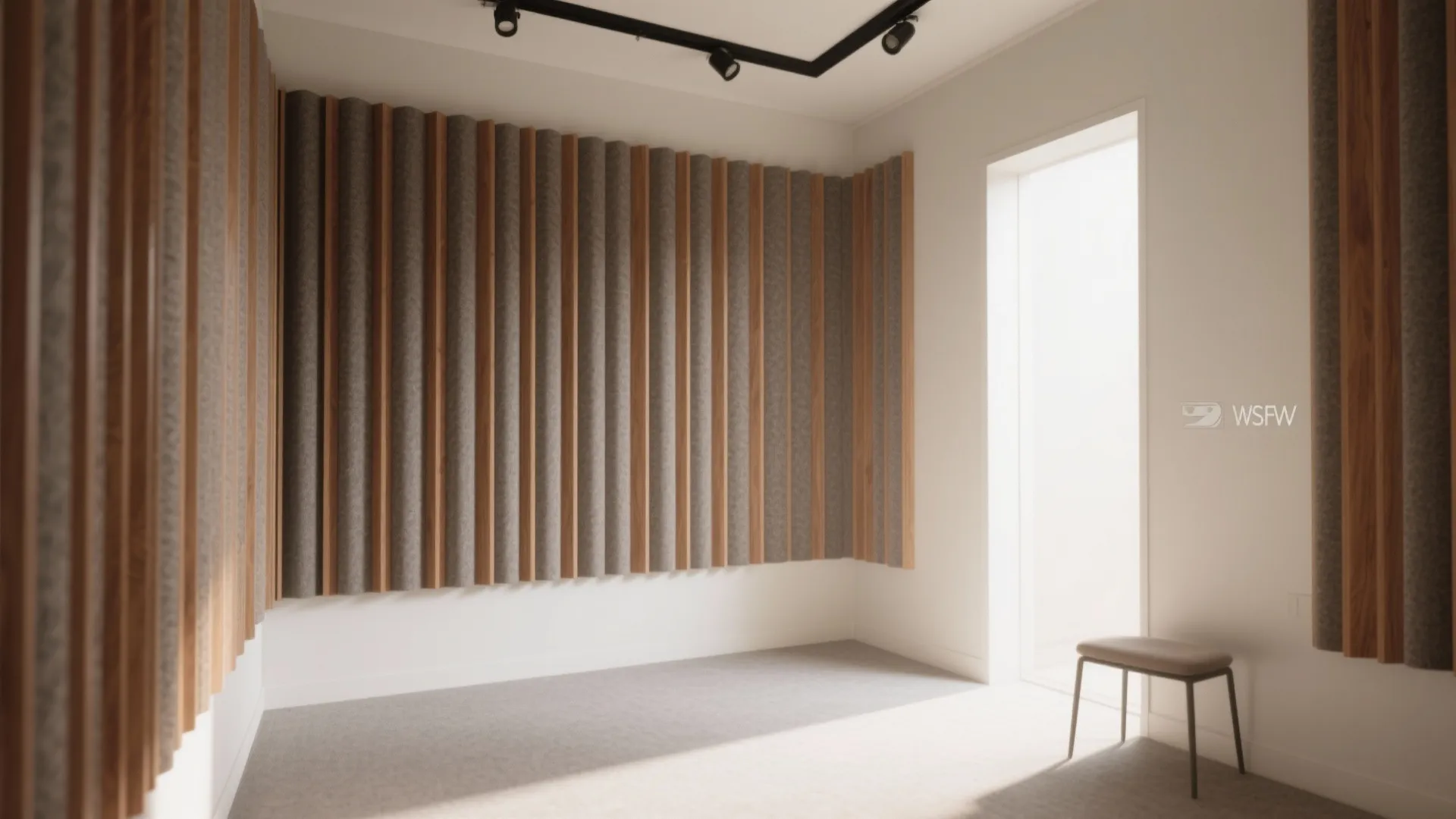 3) Fluted Slats and Acoustic Panels for Tactile Calm