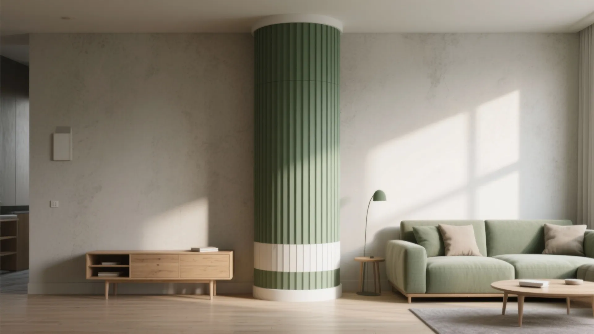 Fluted Pillar Walls for Vertical Texture