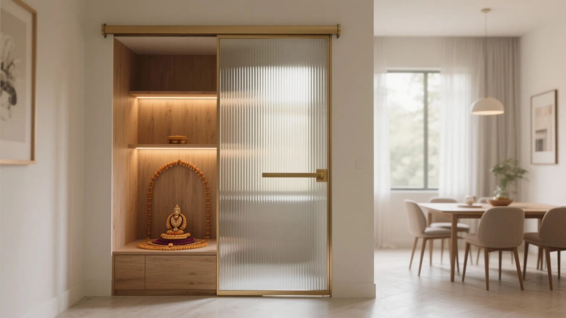 Fluted Glass Sliding Doors