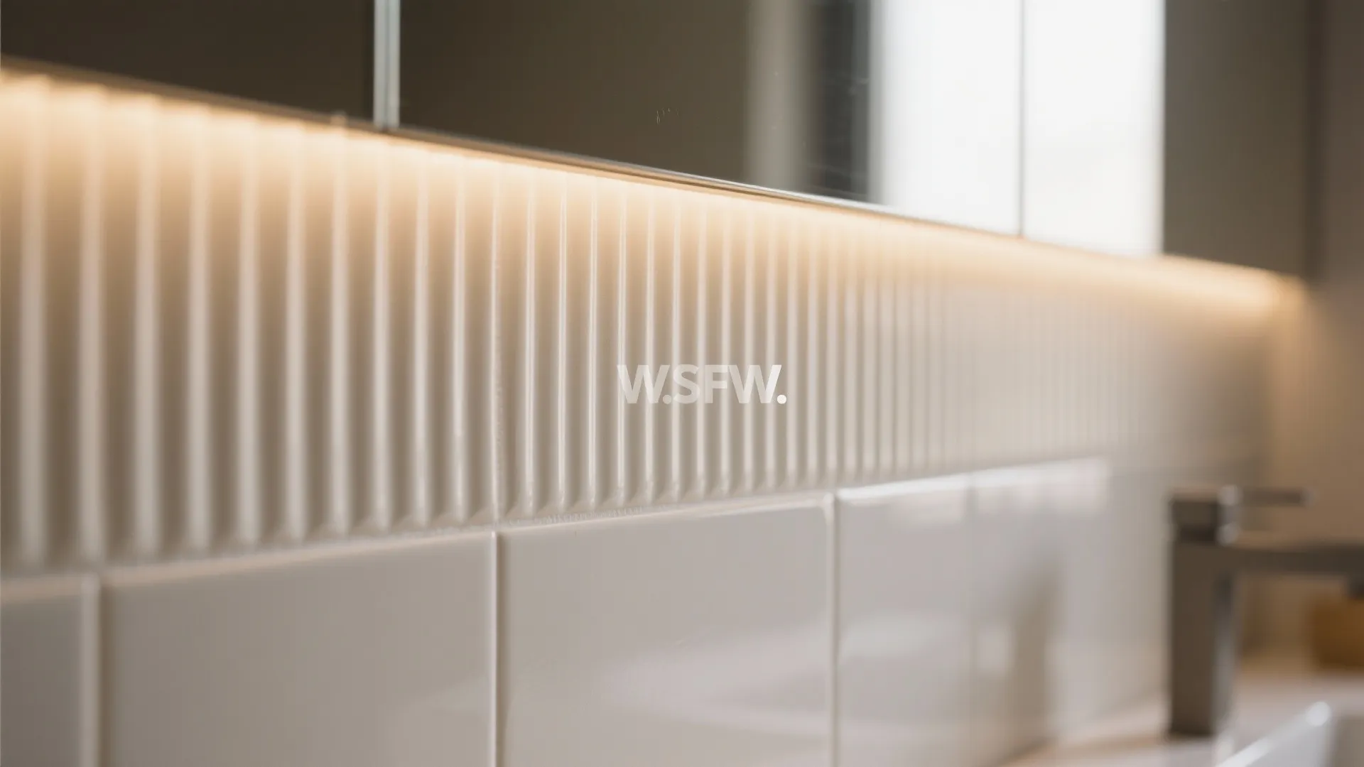 Fluted and textured tiles for tactile depth