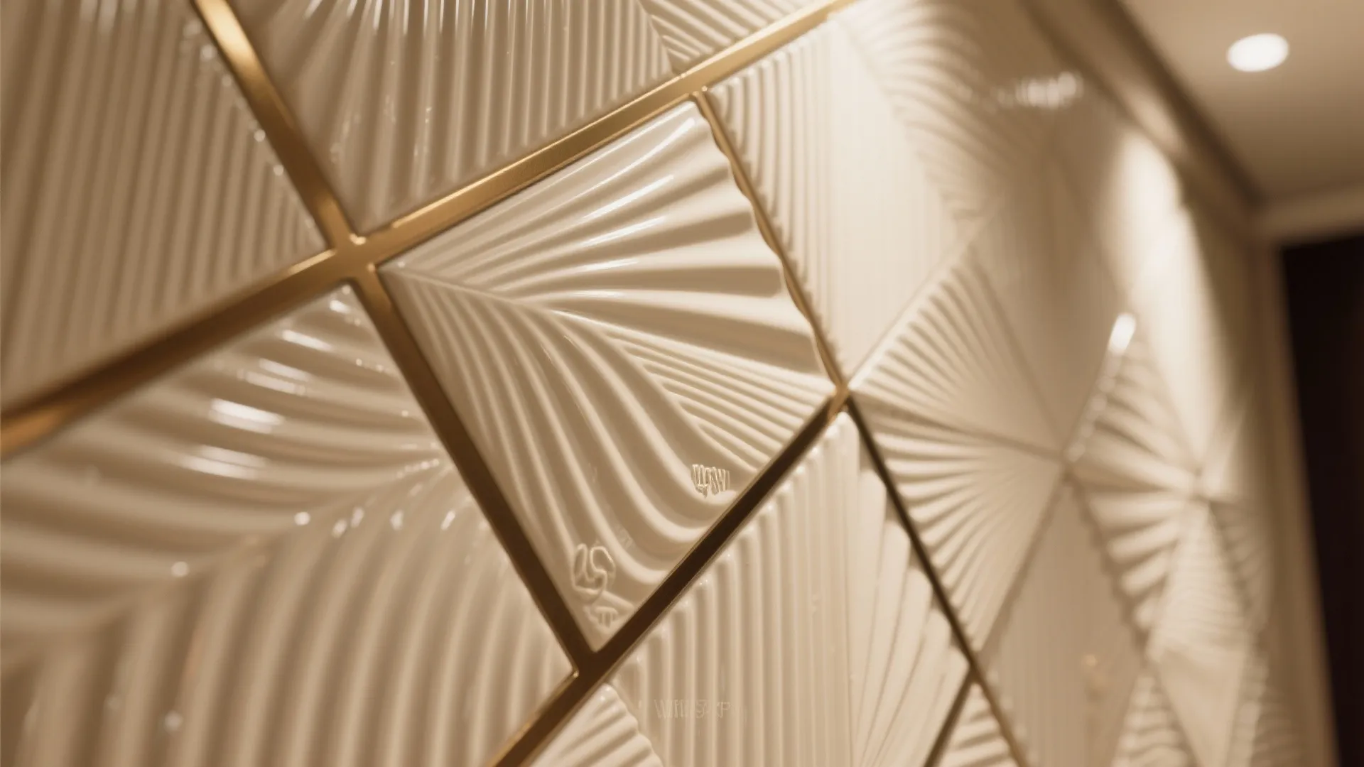 Idea 2: Fluted and 3D relief tiles that play with light