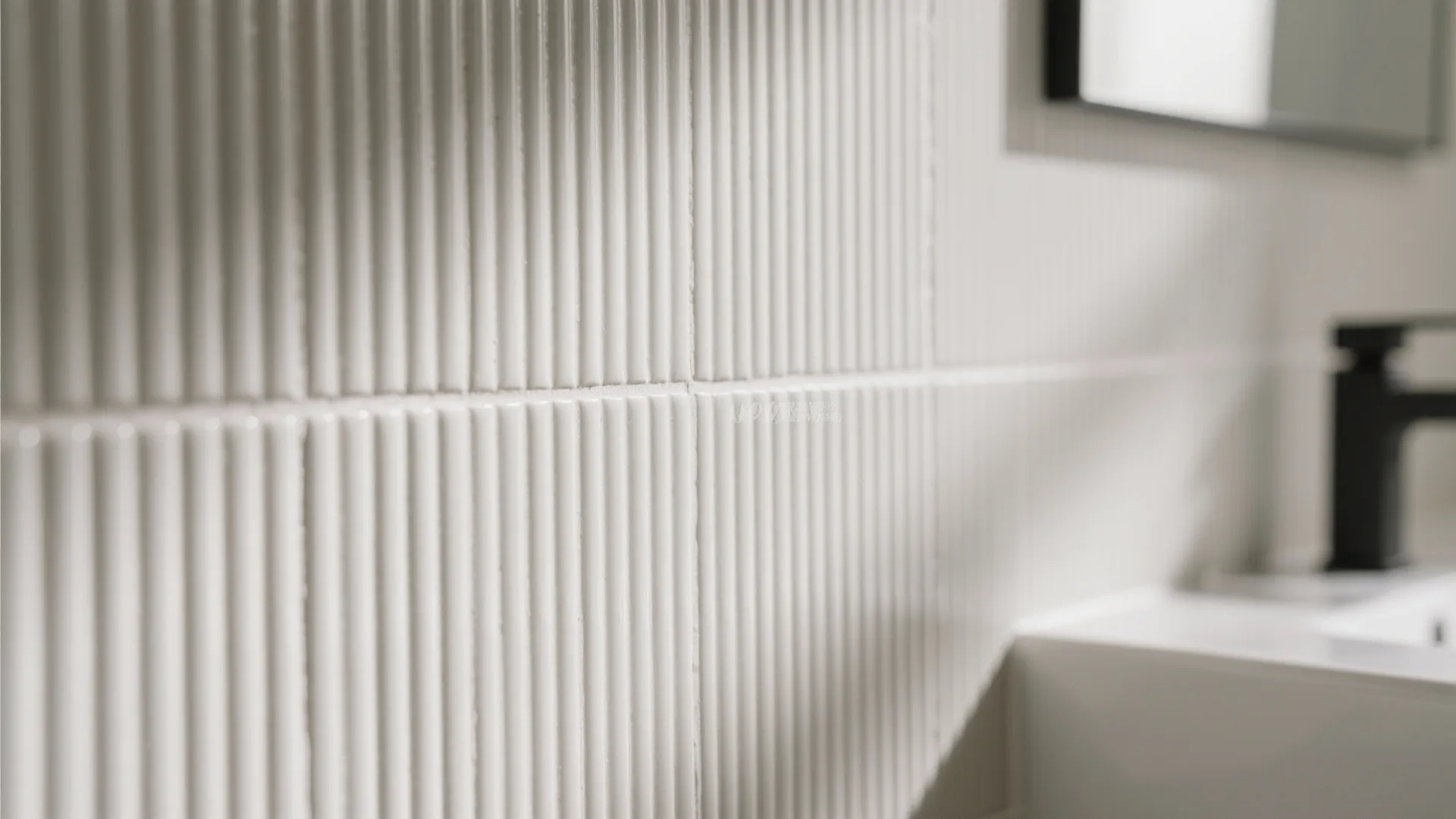 Vertical Ribbed or Fluted Tiles for Height