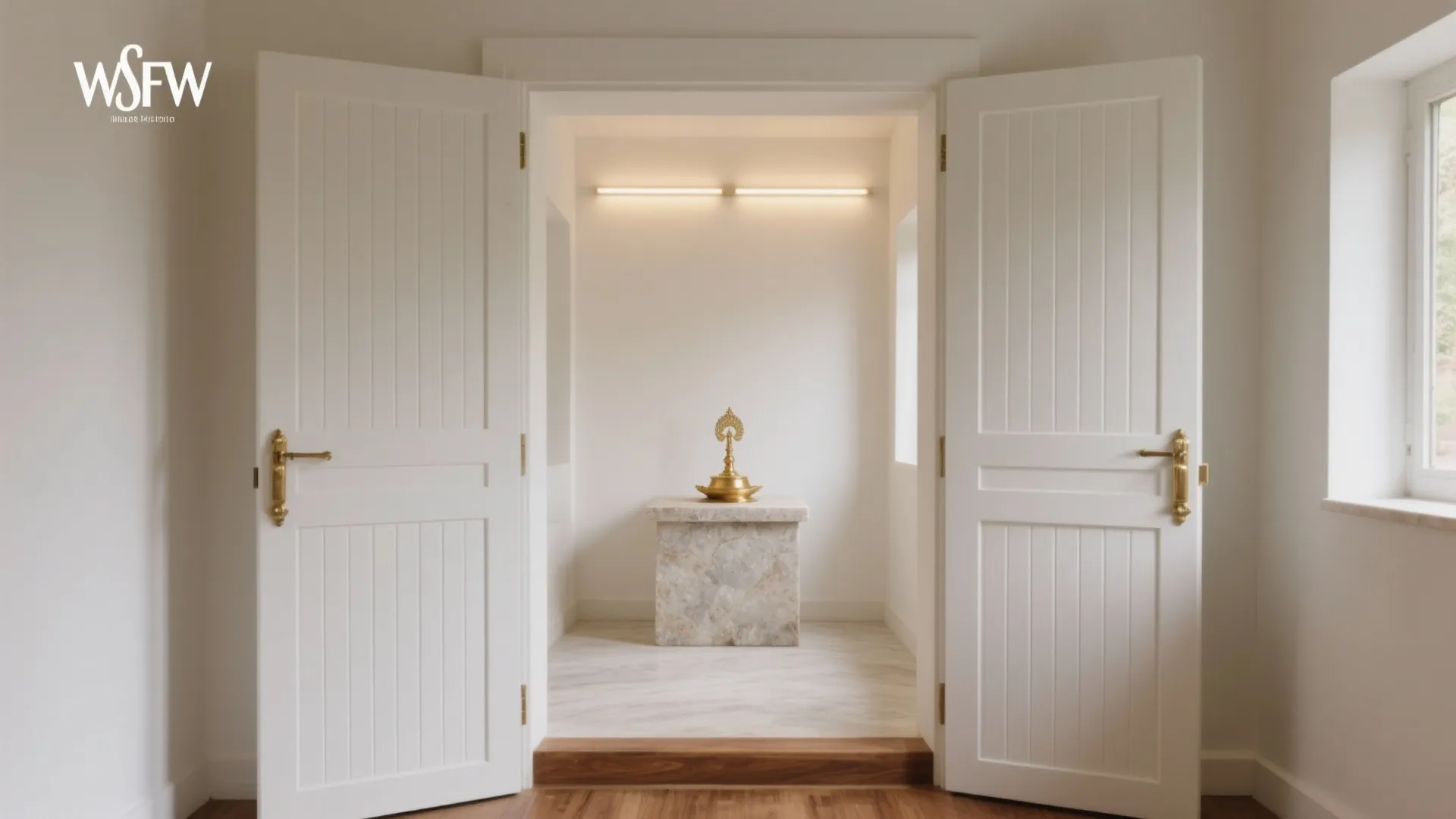 Minimal Fluted Panel Gate in Matte White