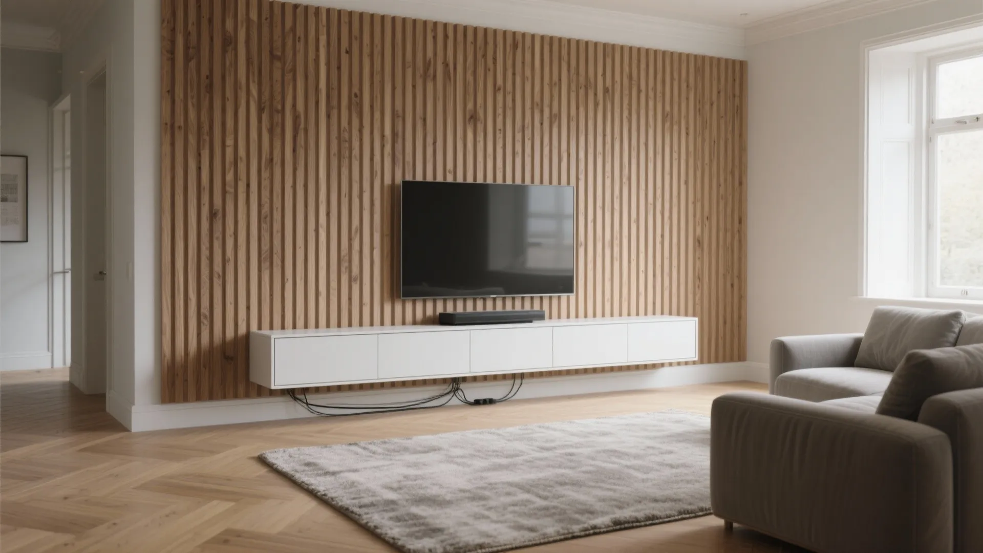 Fluted Wood Paneling and Slatted Walls