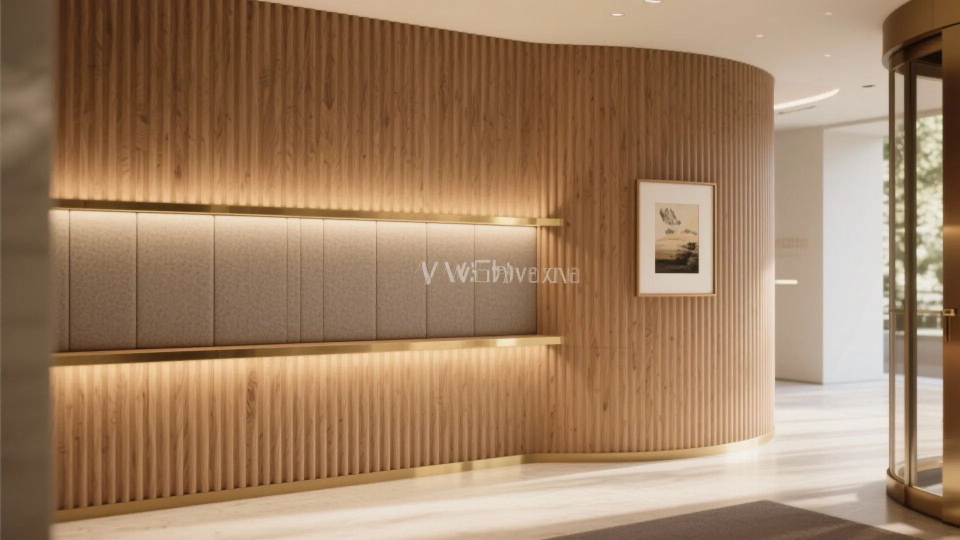 Fluted Wood Panels with Acoustic Backing