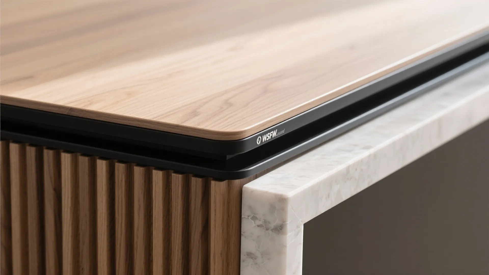 3) Warm wood accents with antimicrobial surfaces