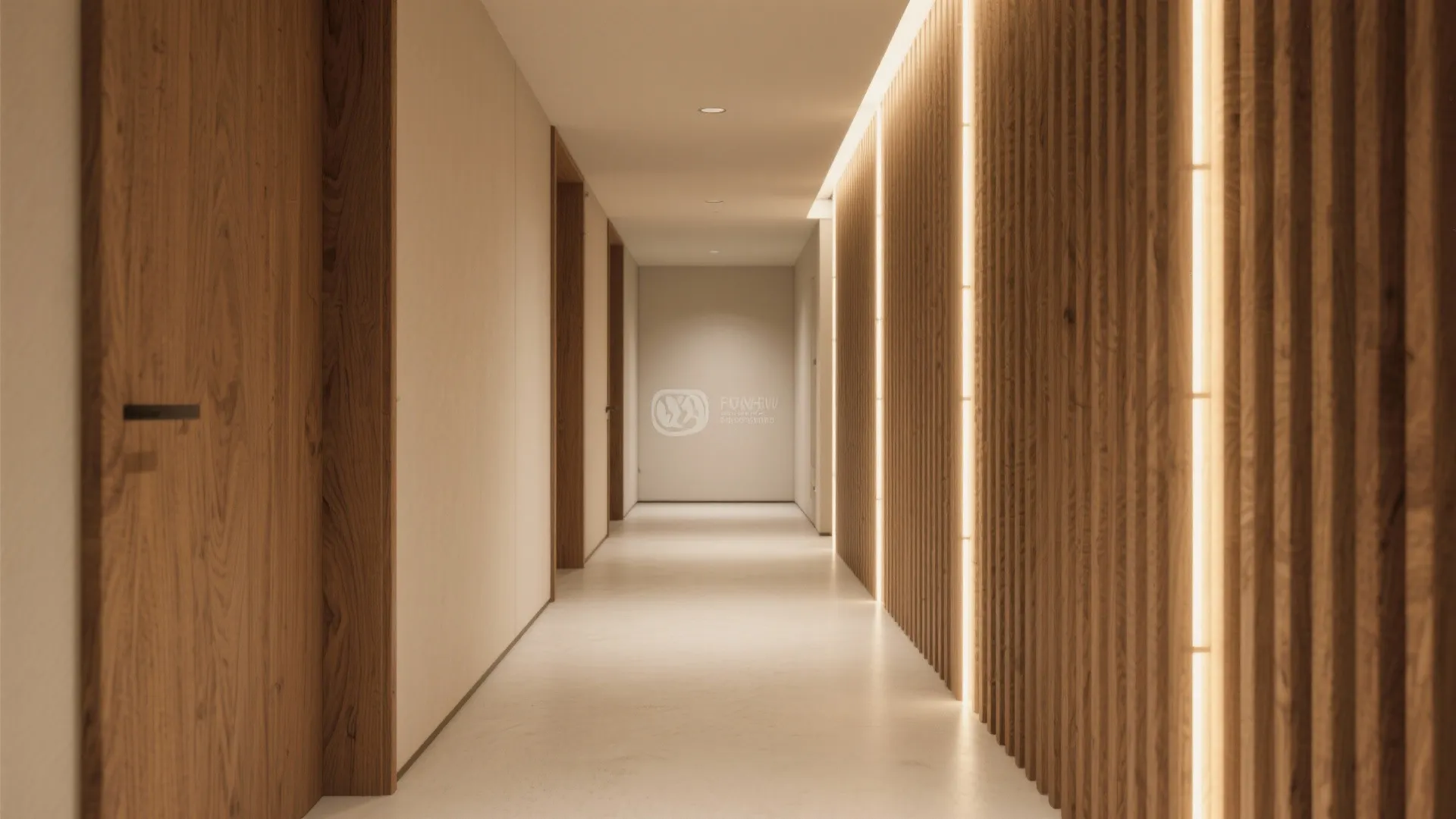 Fluted Wood Slats That Warm the Walkway