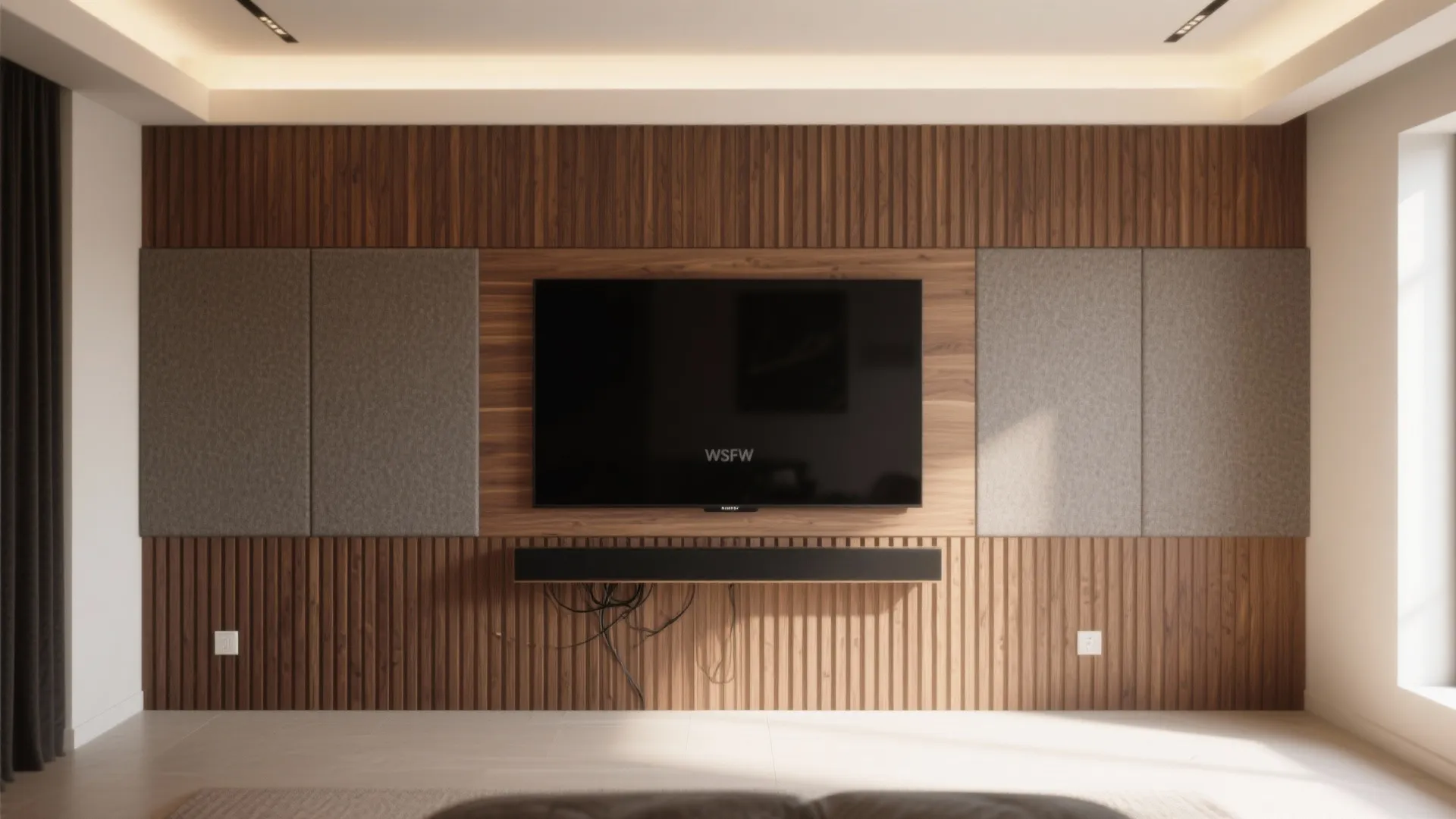 Idea 2: Fluted Wood Panels with Acoustic Backing