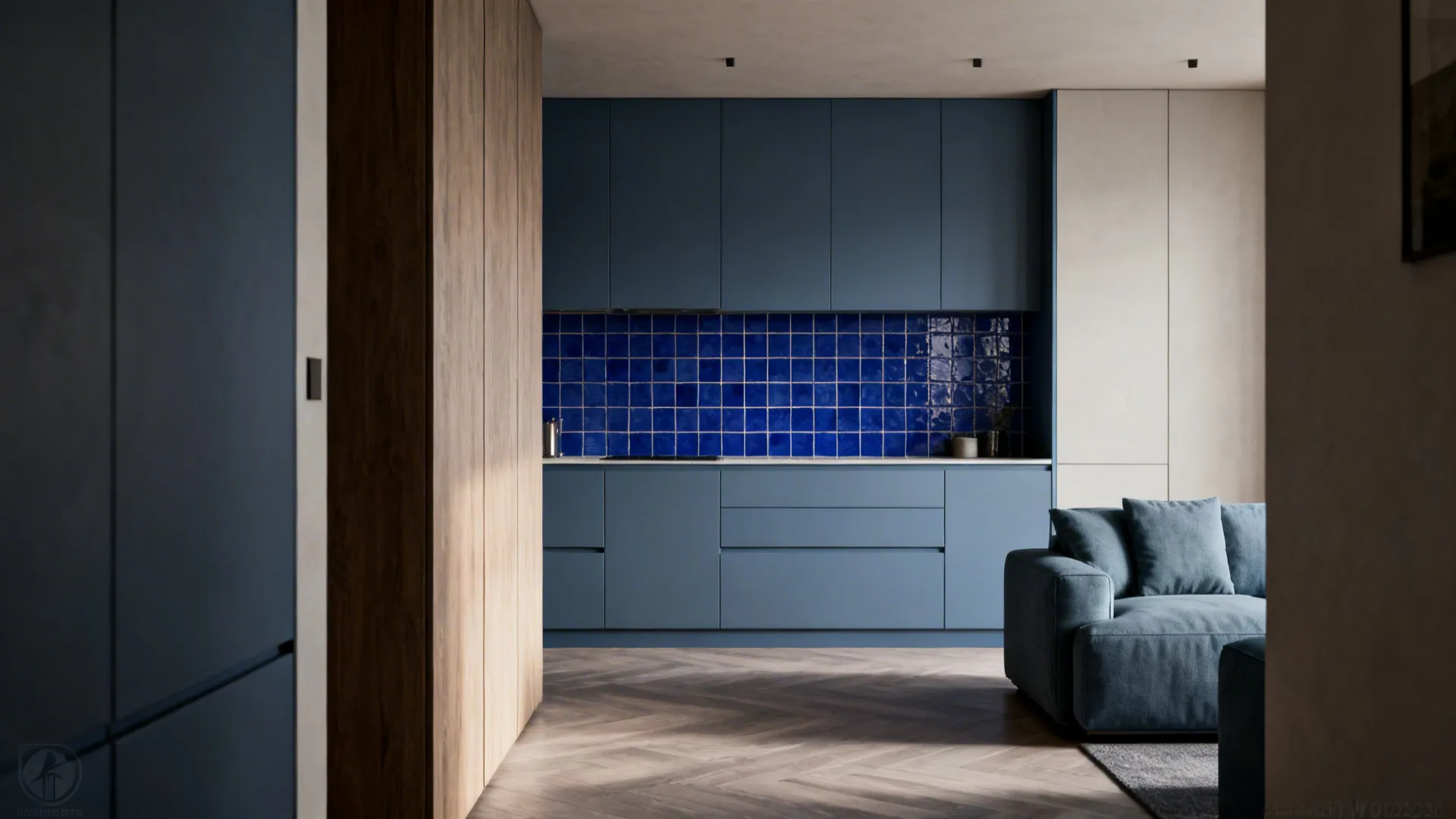 4. Consistent color palette with a focal backsplash