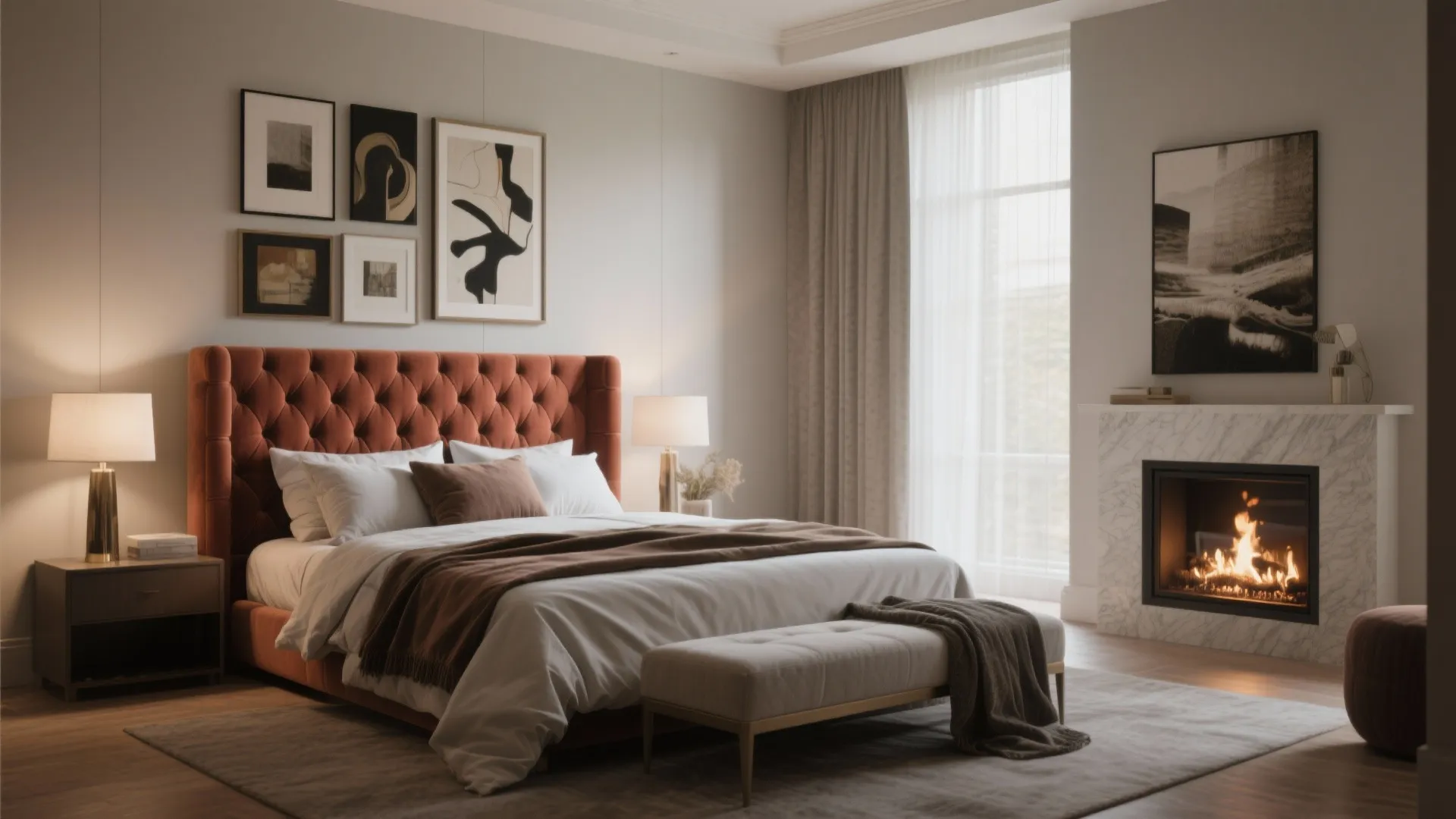 5. Focal Point Choices: Bed Wall, Art, or Fireplace