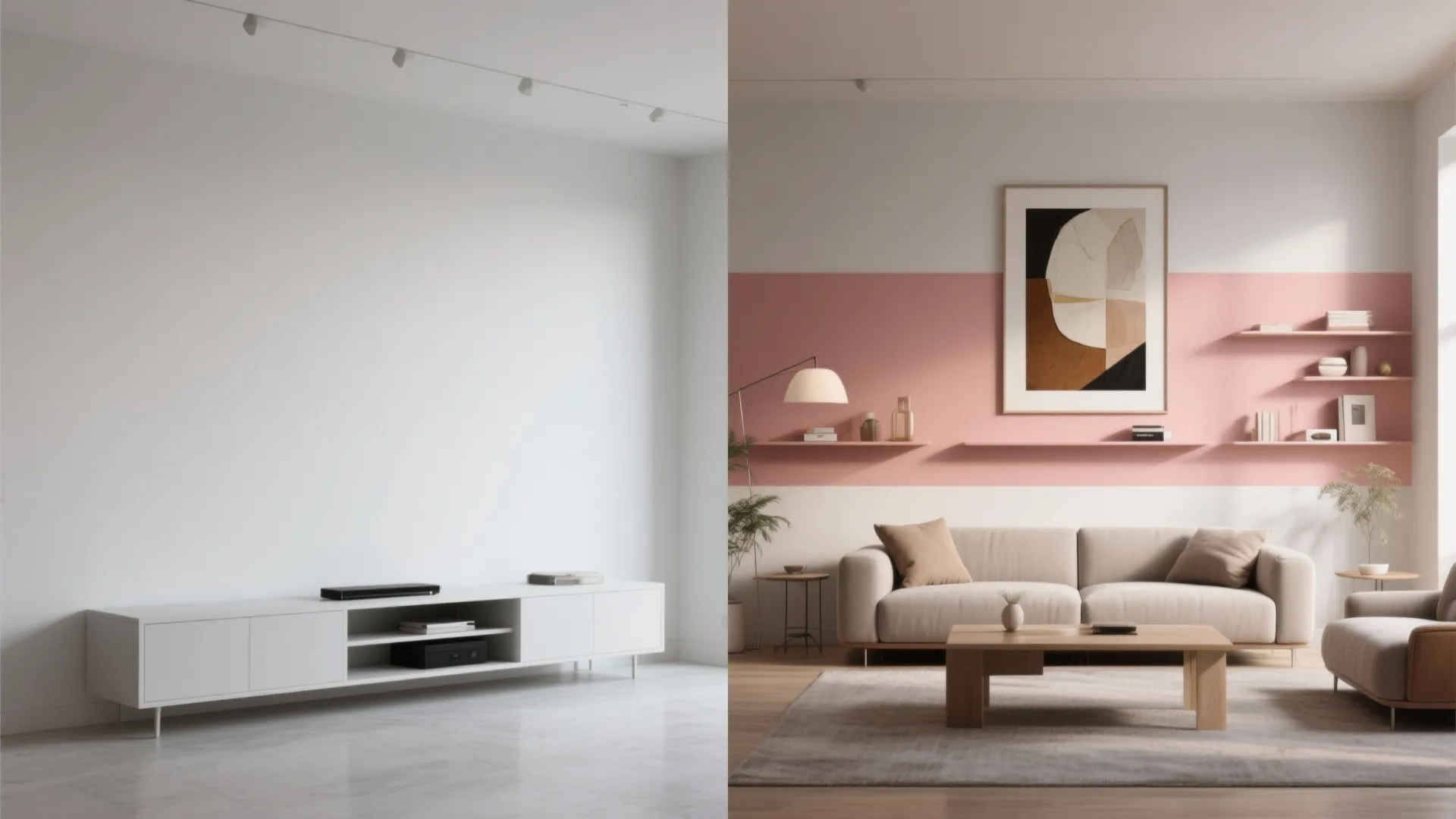 Art, color blocks, and a confident focal point